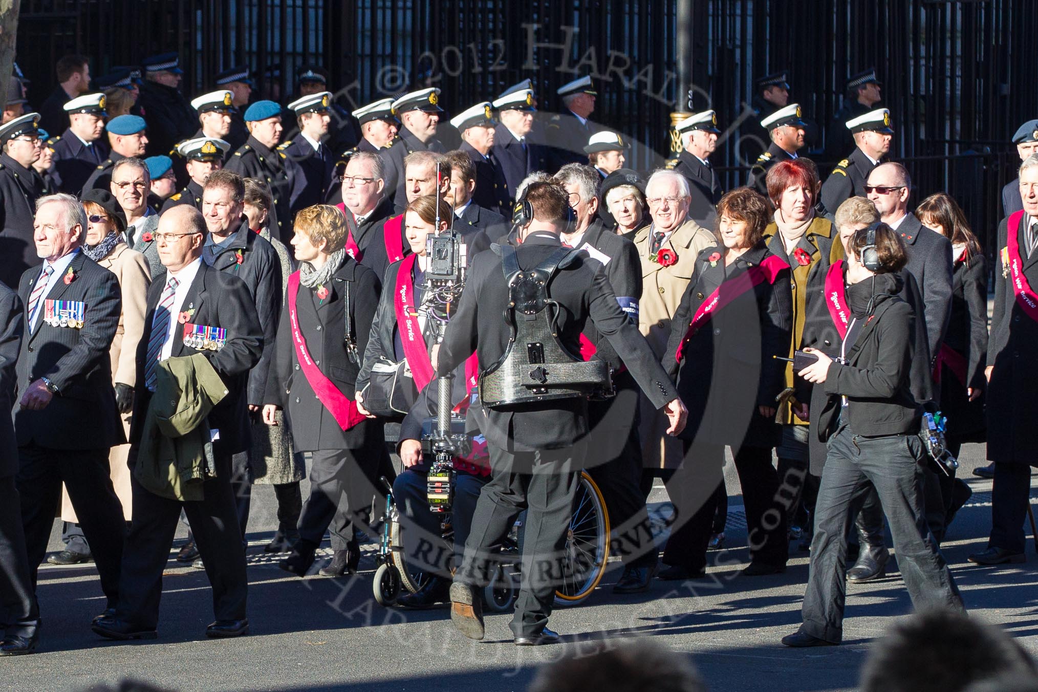 Remembrance Sunday 2012 Cenotaph March Past: Group F14 - National Pigeon War Service..
Whitehall, Cenotaph,
London SW1,

United Kingdom,
on 11 November 2012 at 11:47, image #488