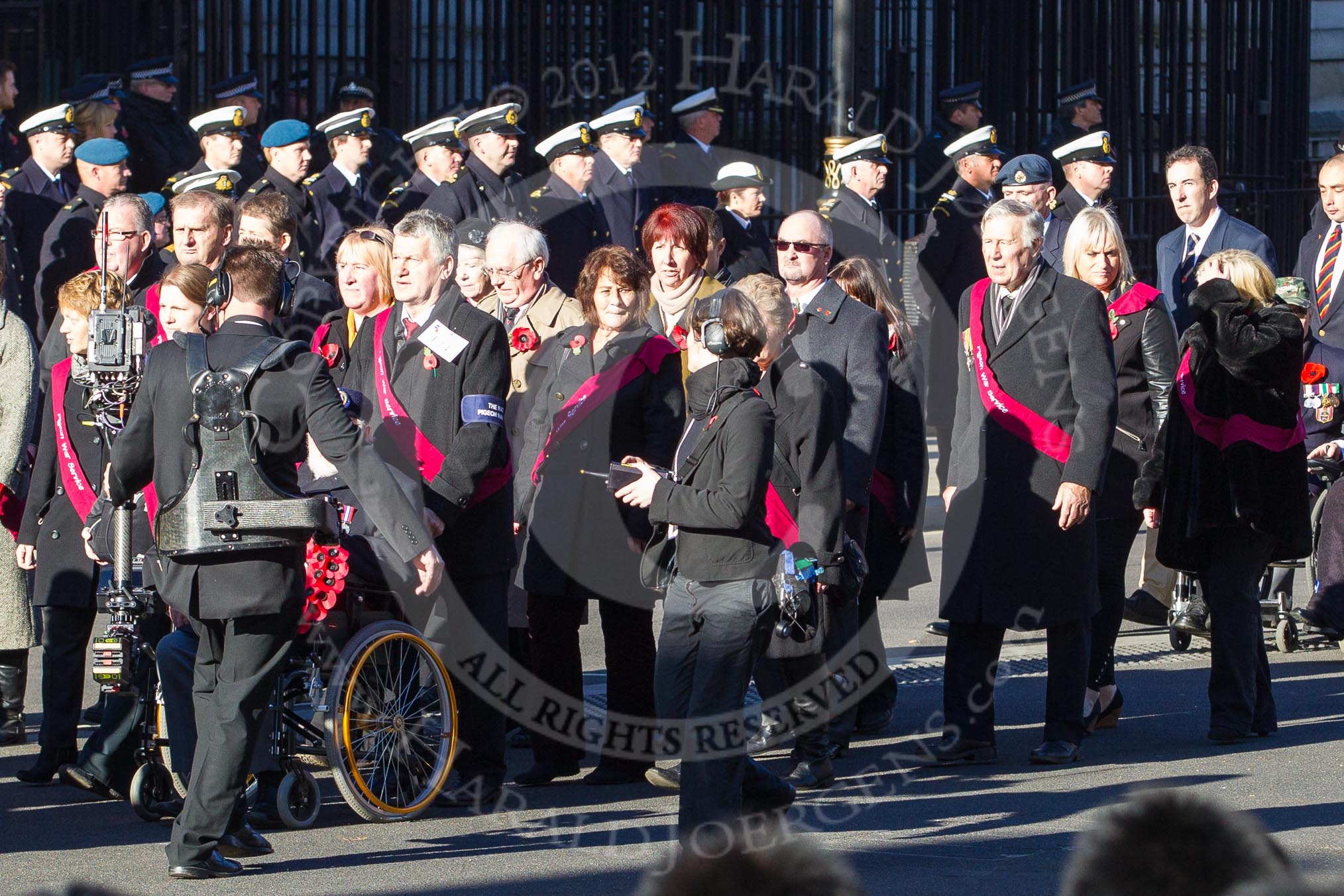 Remembrance Sunday 2012 Cenotaph March Past: Group F14 - National Pigeon War Service..
Whitehall, Cenotaph,
London SW1,

United Kingdom,
on 11 November 2012 at 11:47, image #490