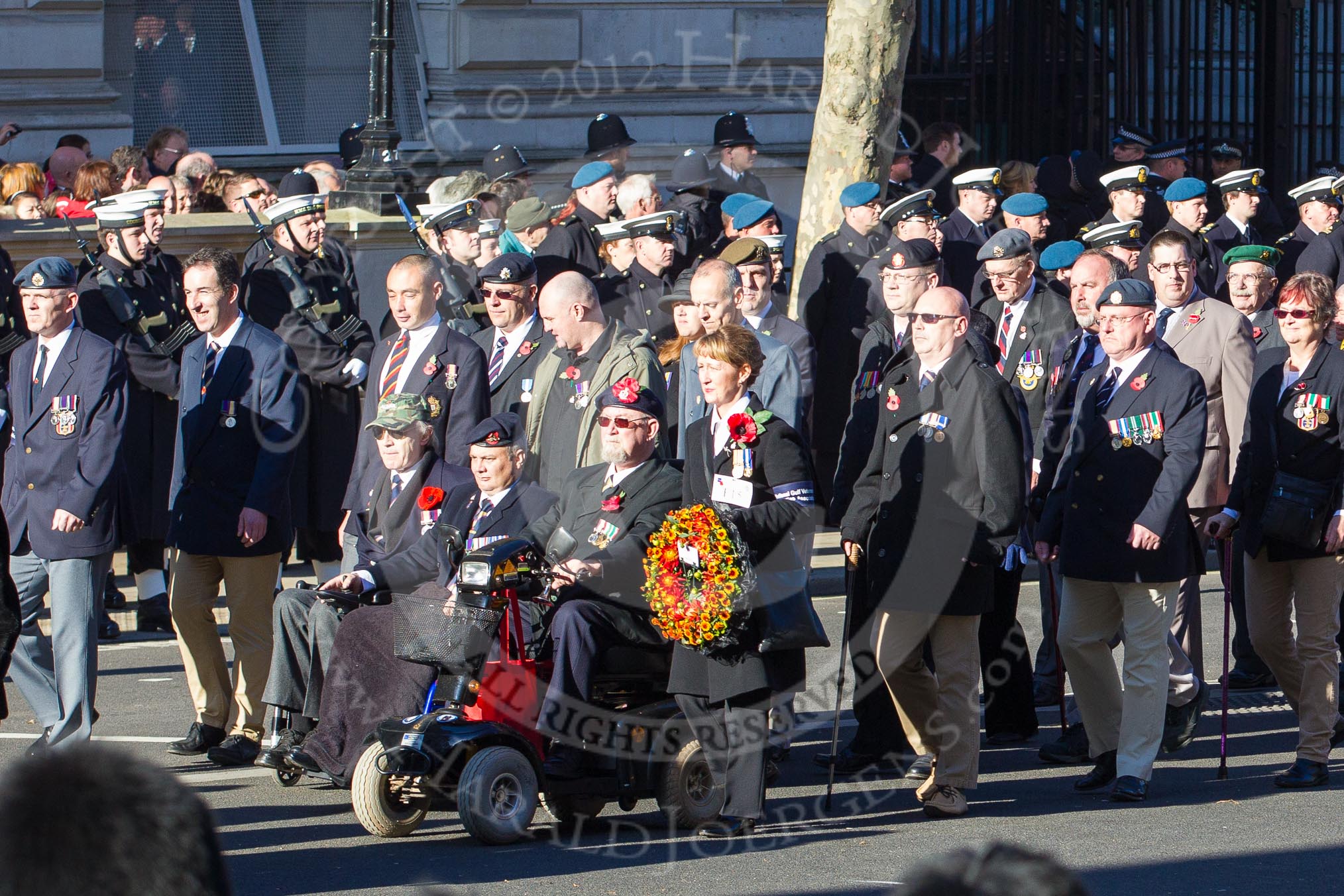 Remembrance Sunday 2012 Cenotaph March Past: Group  F15 - National Gulf Veterans & Families Association..
Whitehall, Cenotaph,
London SW1,

United Kingdom,
on 11 November 2012 at 11:47, image #502