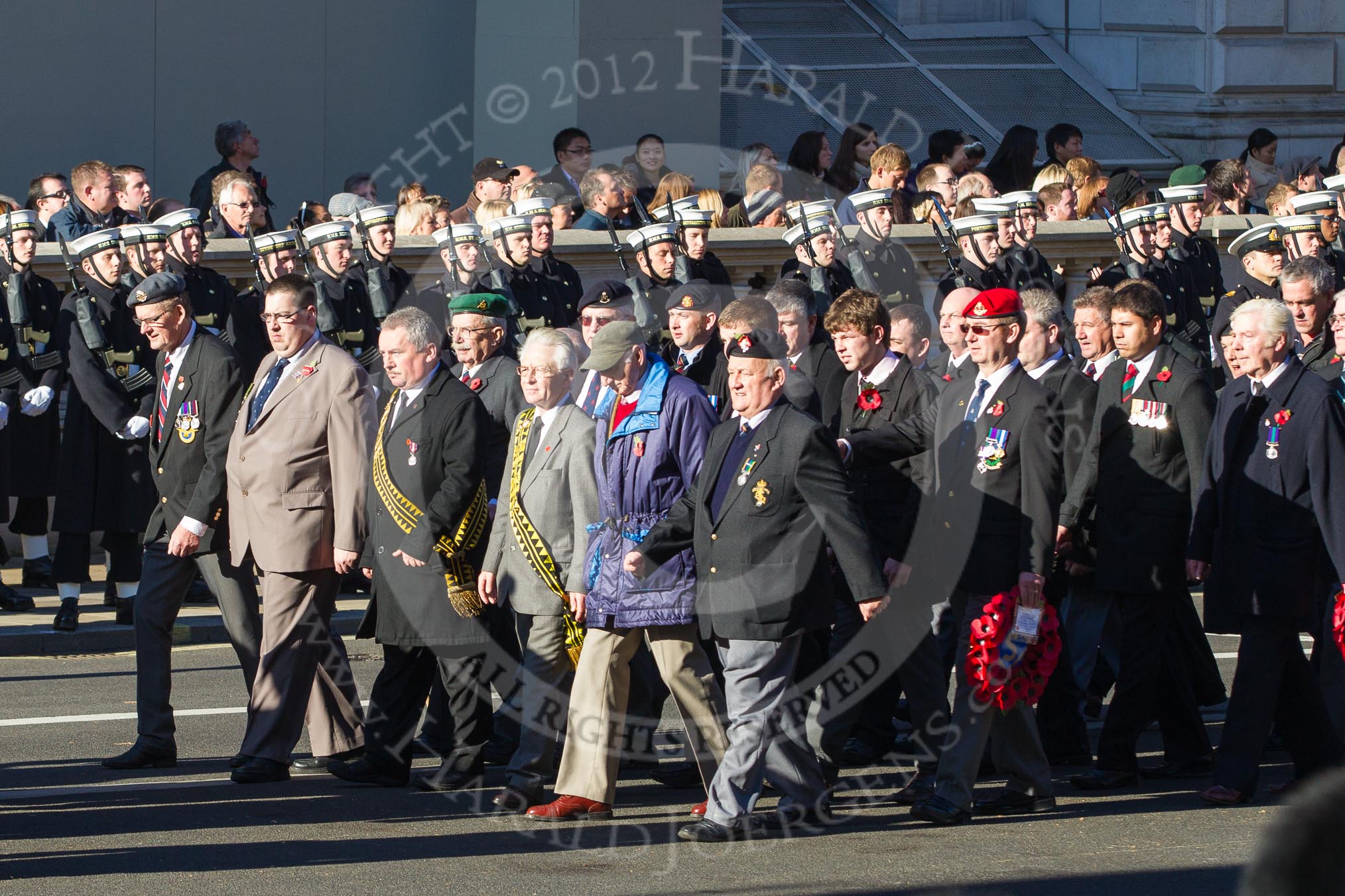 Remembrance Sunday 2012 Cenotaph March Past: Group F15 - National Gulf Veterans & Families Association..
Whitehall, Cenotaph,
London SW1,

United Kingdom,
on 11 November 2012 at 11:47, image #519