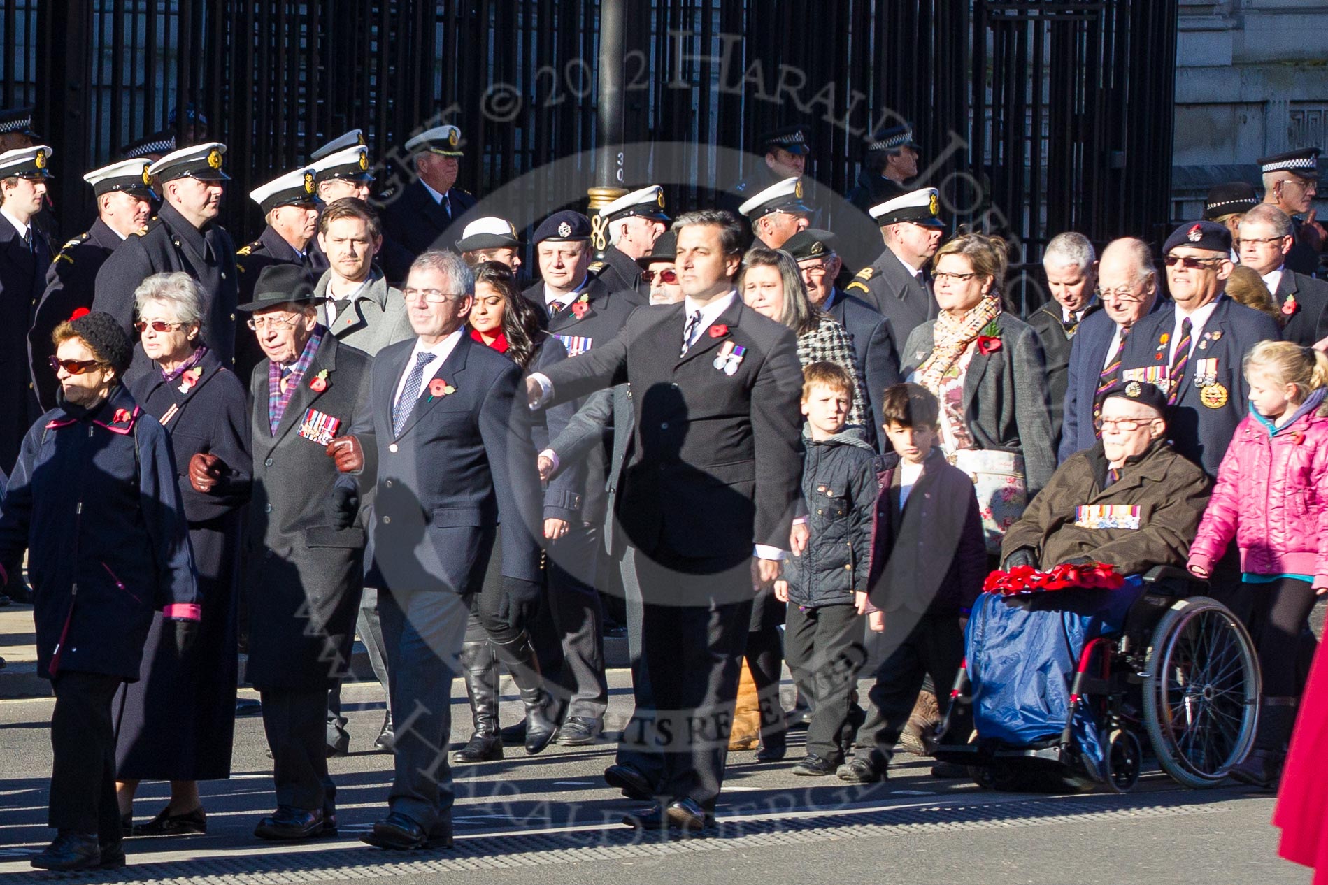 Remembrance Sunday 2012 Cenotaph March Past: Group A1/2/3 - Princess of Wales's Royal Regiment/Prince of Wales's Leinster Regiment (Royal Canadians) Regimental Association/Royal East Kent Regiment (The Buffs) Past & Present Association..
Whitehall, Cenotaph,
London SW1,

United Kingdom,
on 11 November 2012 at 11:48, image #558