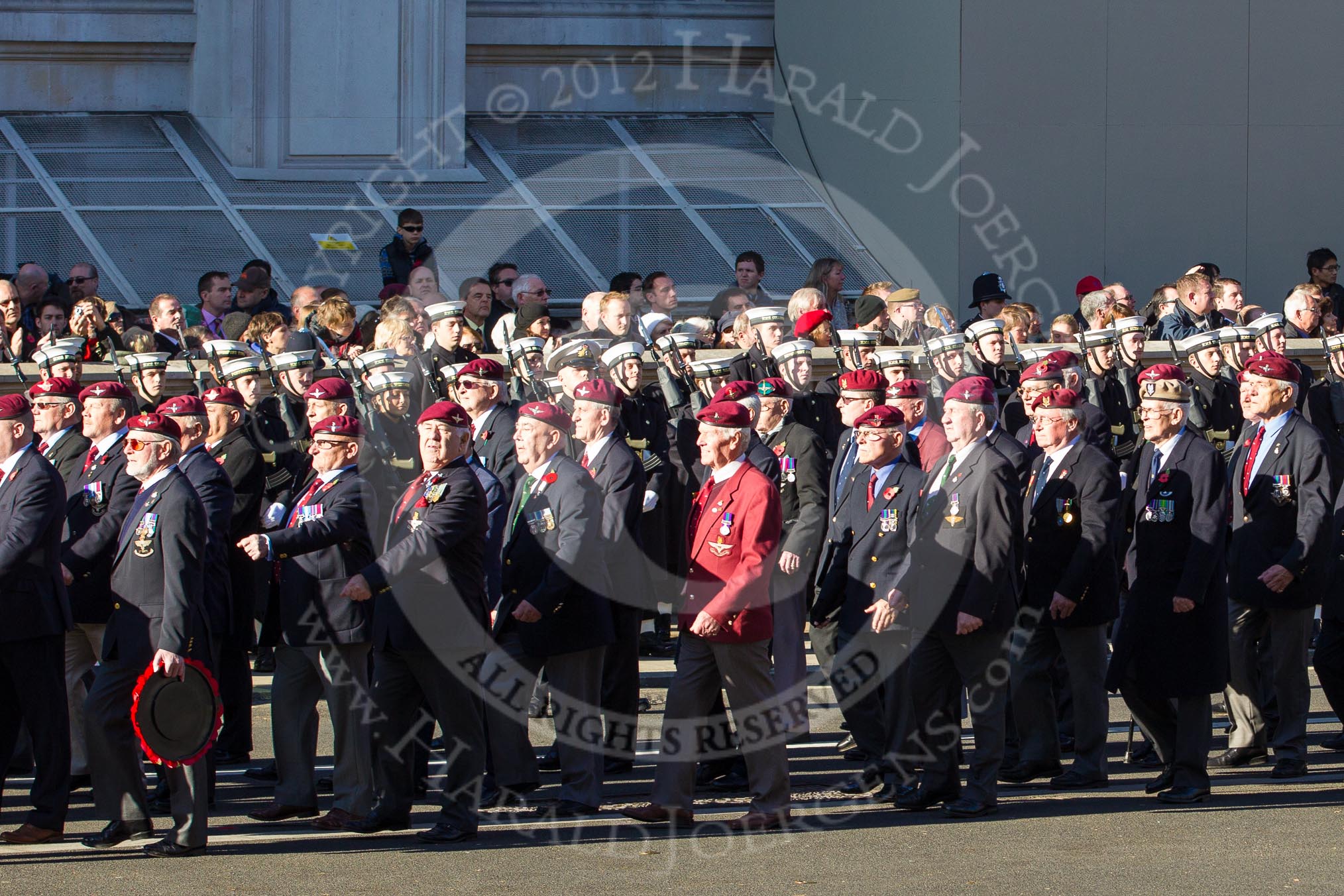 Remembrance Sunday 2012 Cenotaph March Past: Group A20 - Parachute Regimental Association..
Whitehall, Cenotaph,
London SW1,

United Kingdom,
on 11 November 2012 at 11:51, image #688