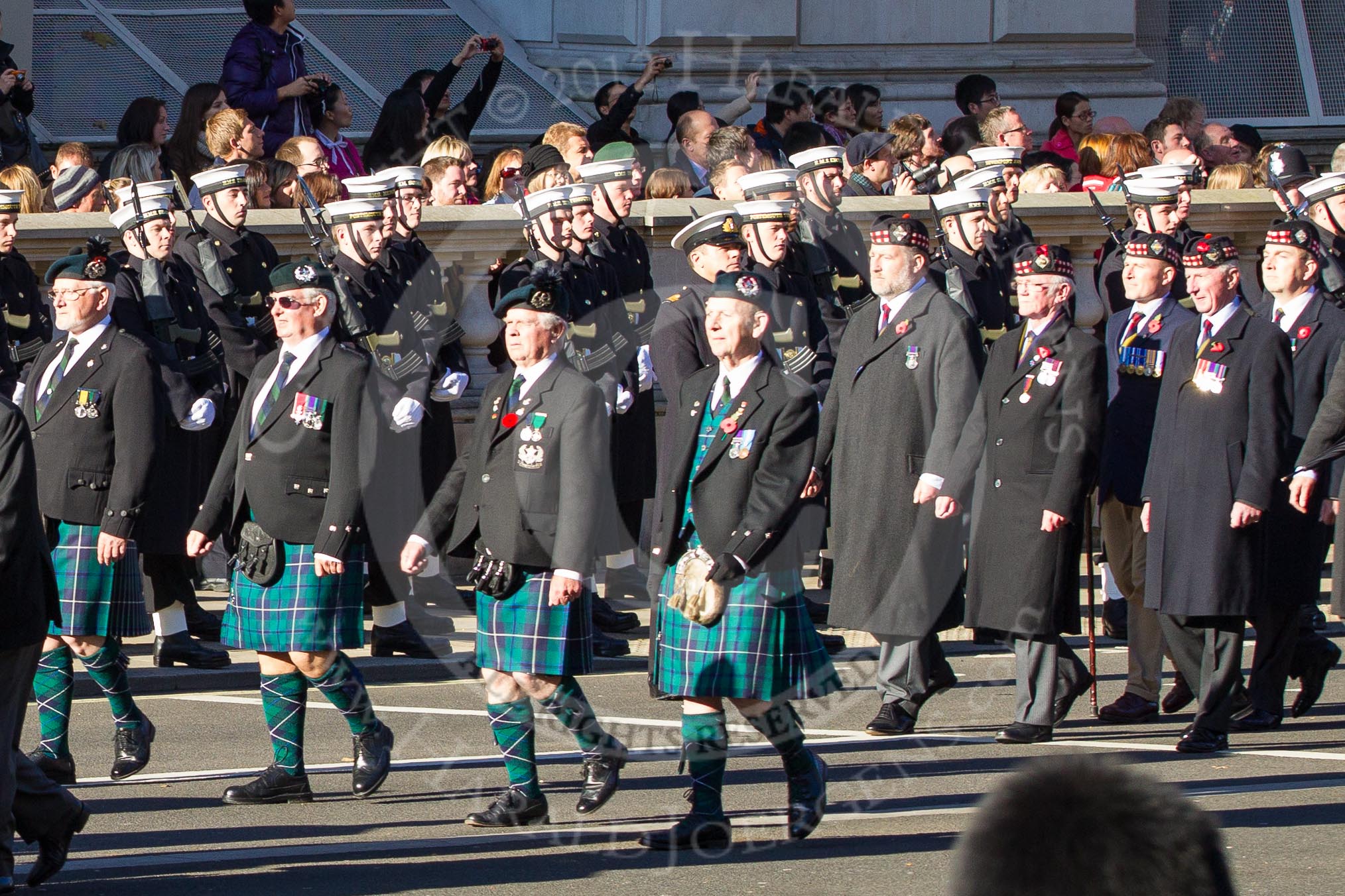 Remembrance Sunday 2012 Cenotaph March Past: Group A20 - Parachute Regimental Association and A21 - Royal Scots Regimental Association..
Whitehall, Cenotaph,
London SW1,

United Kingdom,
on 11 November 2012 at 11:51, image #701