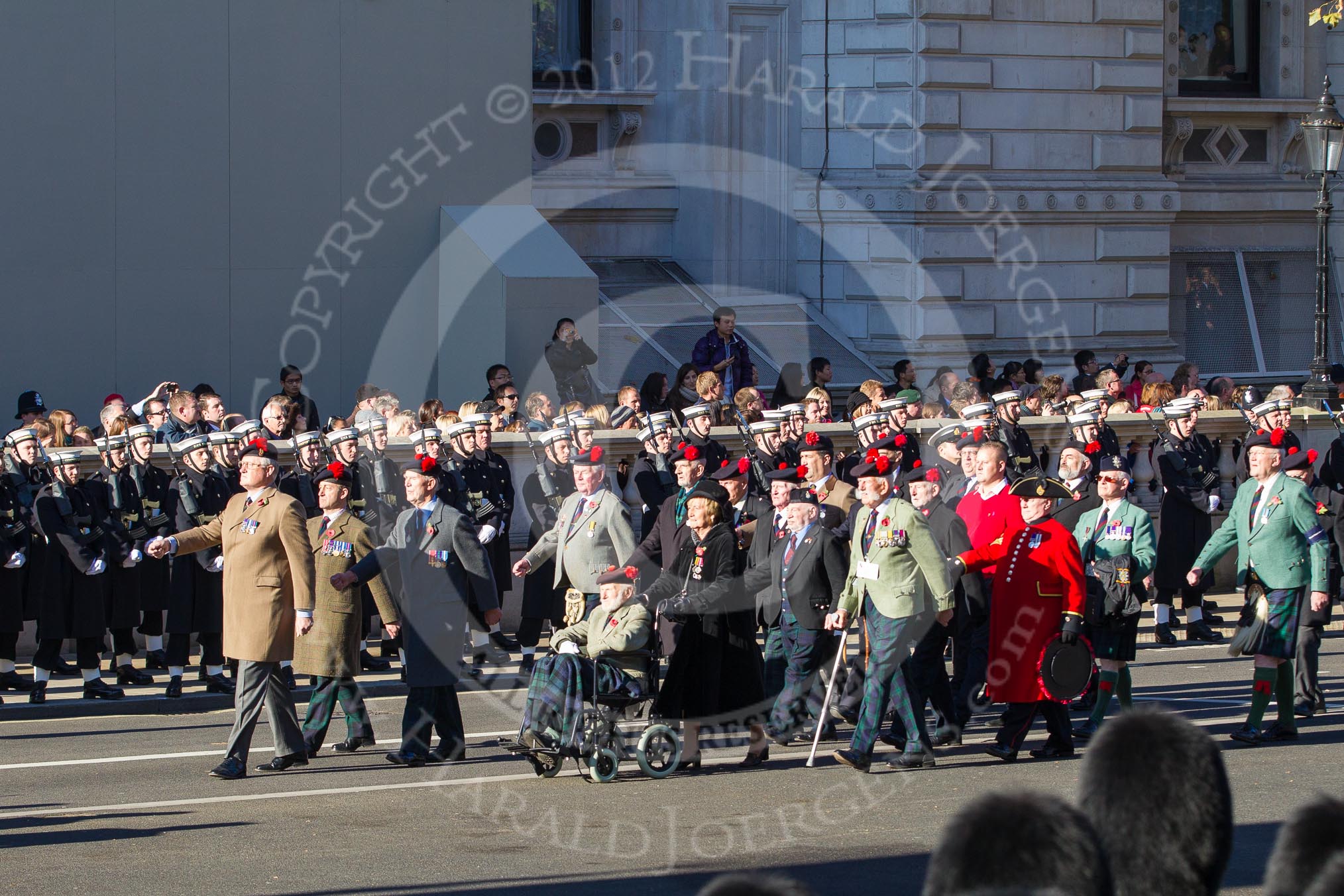 Remembrance Sunday 2012 Cenotaph March Past: Group A23 - Black Watch Association..
Whitehall, Cenotaph,
London SW1,

United Kingdom,
on 11 November 2012 at 11:52, image #721