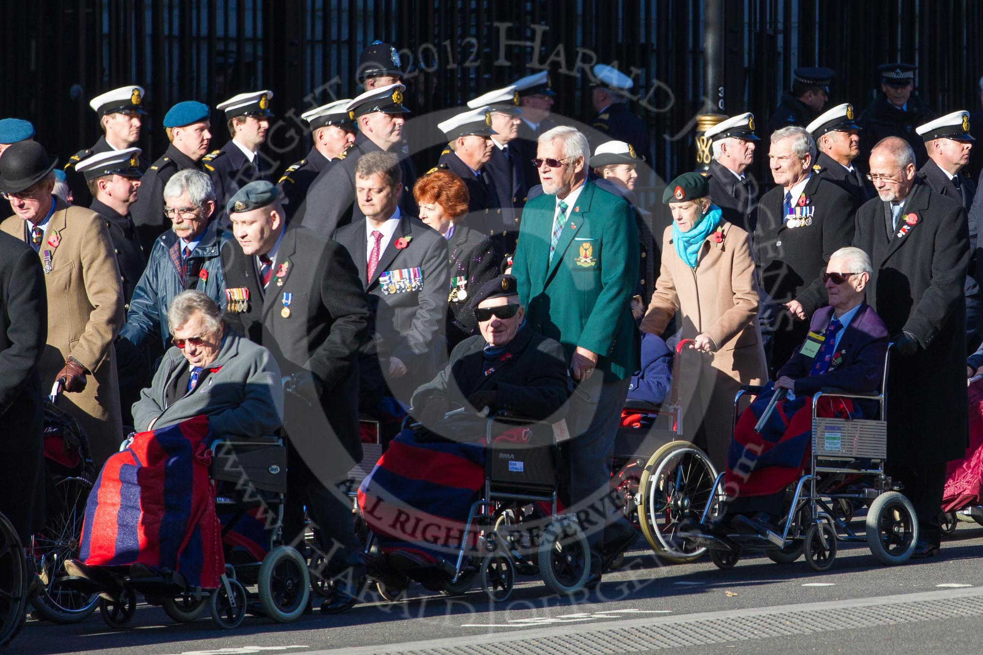 Remembrance Sunday 2012 Cenotaph March Past: Group C1, Blind Veterans UK..
Whitehall, Cenotaph,
London SW1,

United Kingdom,
on 11 November 2012 at 11:54, image #795