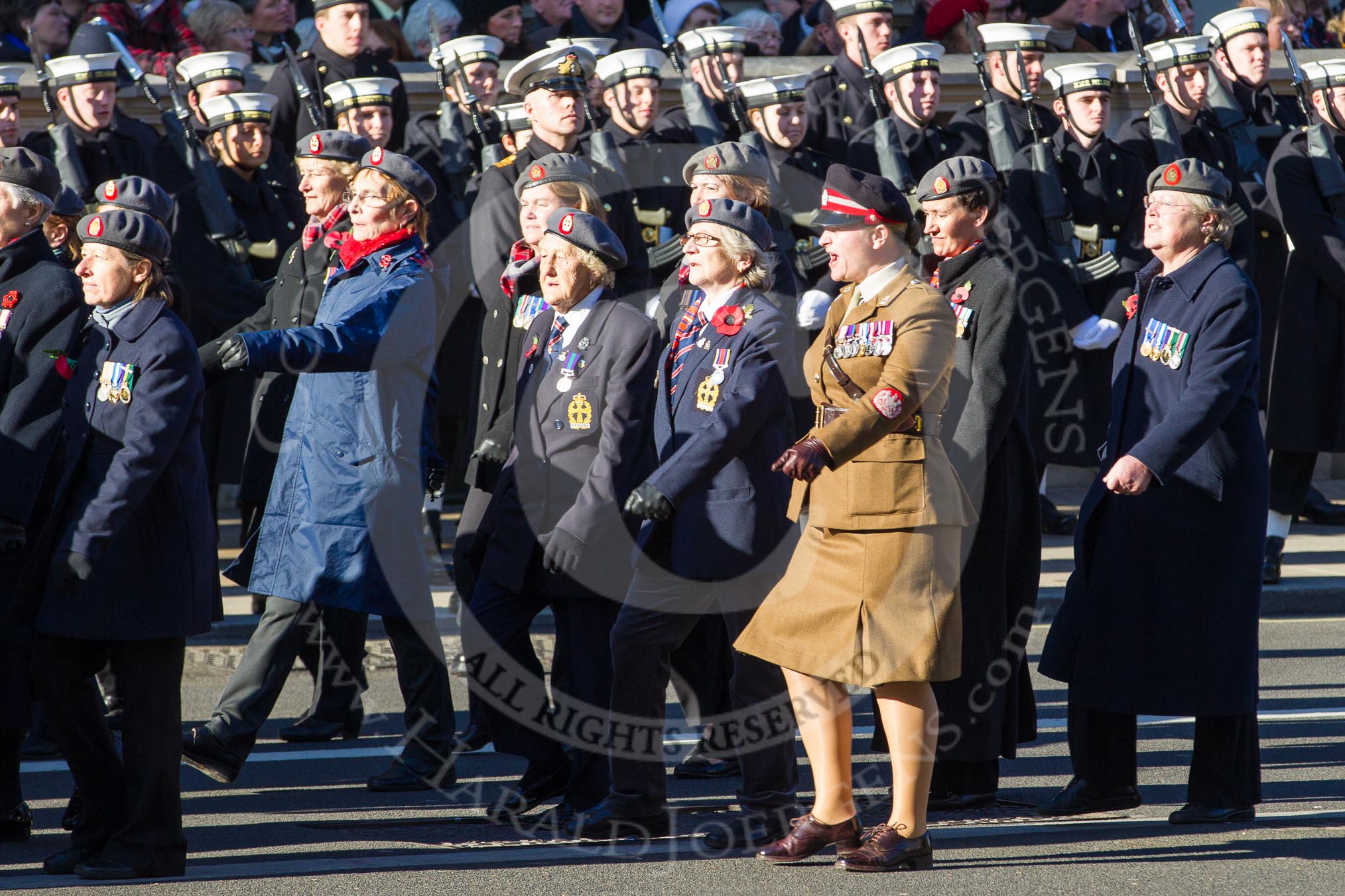 Remembrance Sunday 2012 Cenotaph March Past: Group  B9 -Queen Alexandra's Royal Army Nursing Corps Association..
Whitehall, Cenotaph,
London SW1,

United Kingdom,
on 11 November 2012 at 11:56, image #857