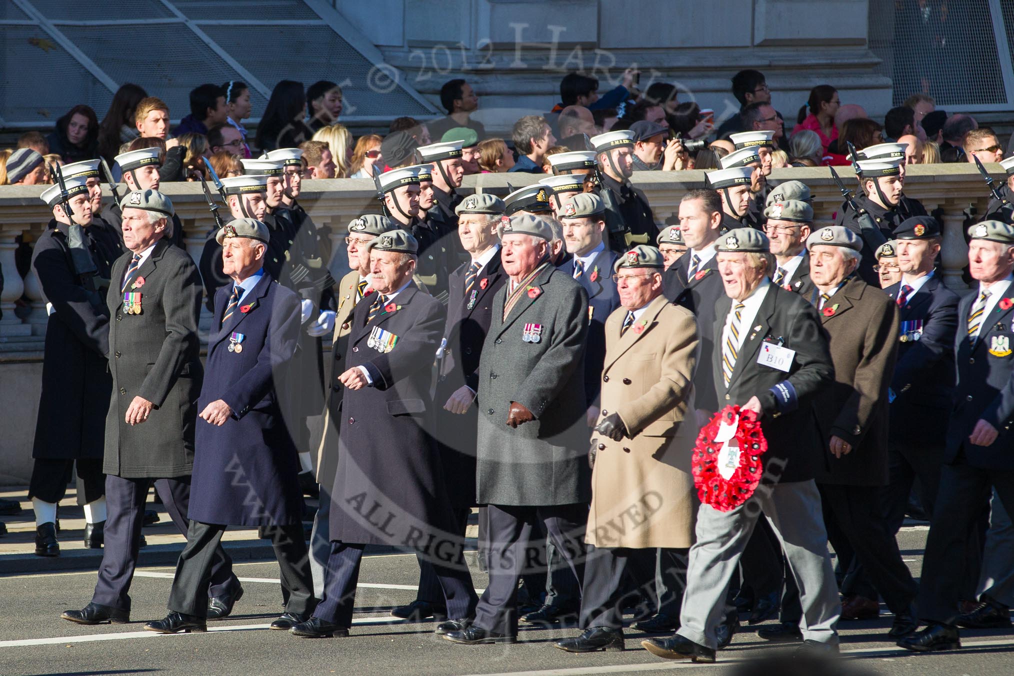 Remembrance Sunday 2012 Cenotaph March Past: Group  B10 - Royal Scots Dragoon Guards..
Whitehall, Cenotaph,
London SW1,

United Kingdom,
on 11 November 2012 at 11:56, image #859