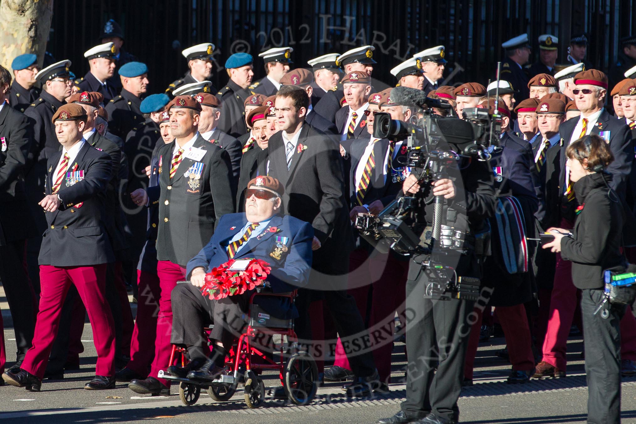 Remembrance Sunday 2012 Cenotaph March Past: Group B12 - Kings Royal Hussars Regimental Association..
Whitehall, Cenotaph,
London SW1,

United Kingdom,
on 11 November 2012 at 11:56, image #878