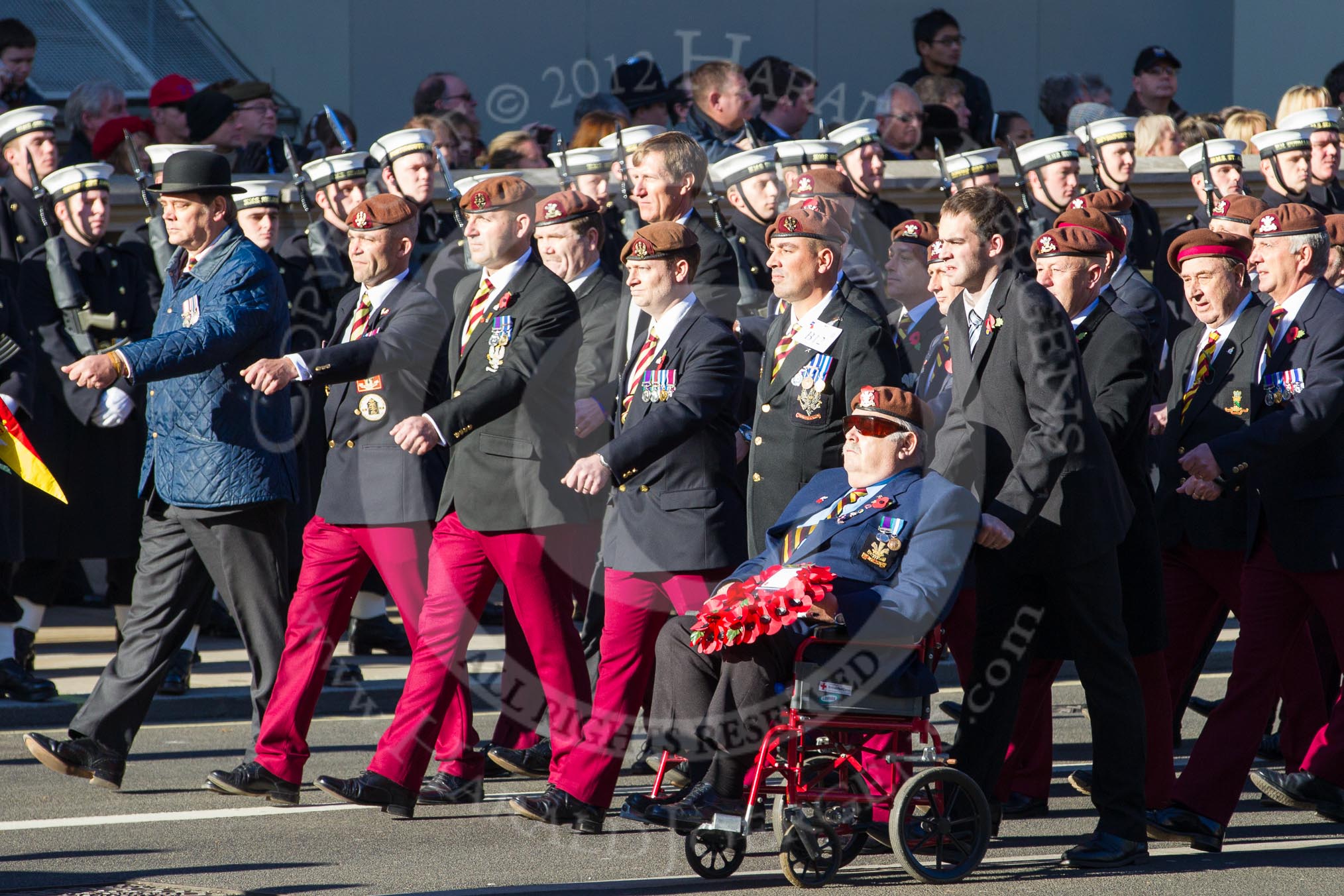 Remembrance Sunday 2012 Cenotaph March Past: Group B12 - Kings Royal Hussars Regimental Association..
Whitehall, Cenotaph,
London SW1,

United Kingdom,
on 11 November 2012 at 11:56, image #884