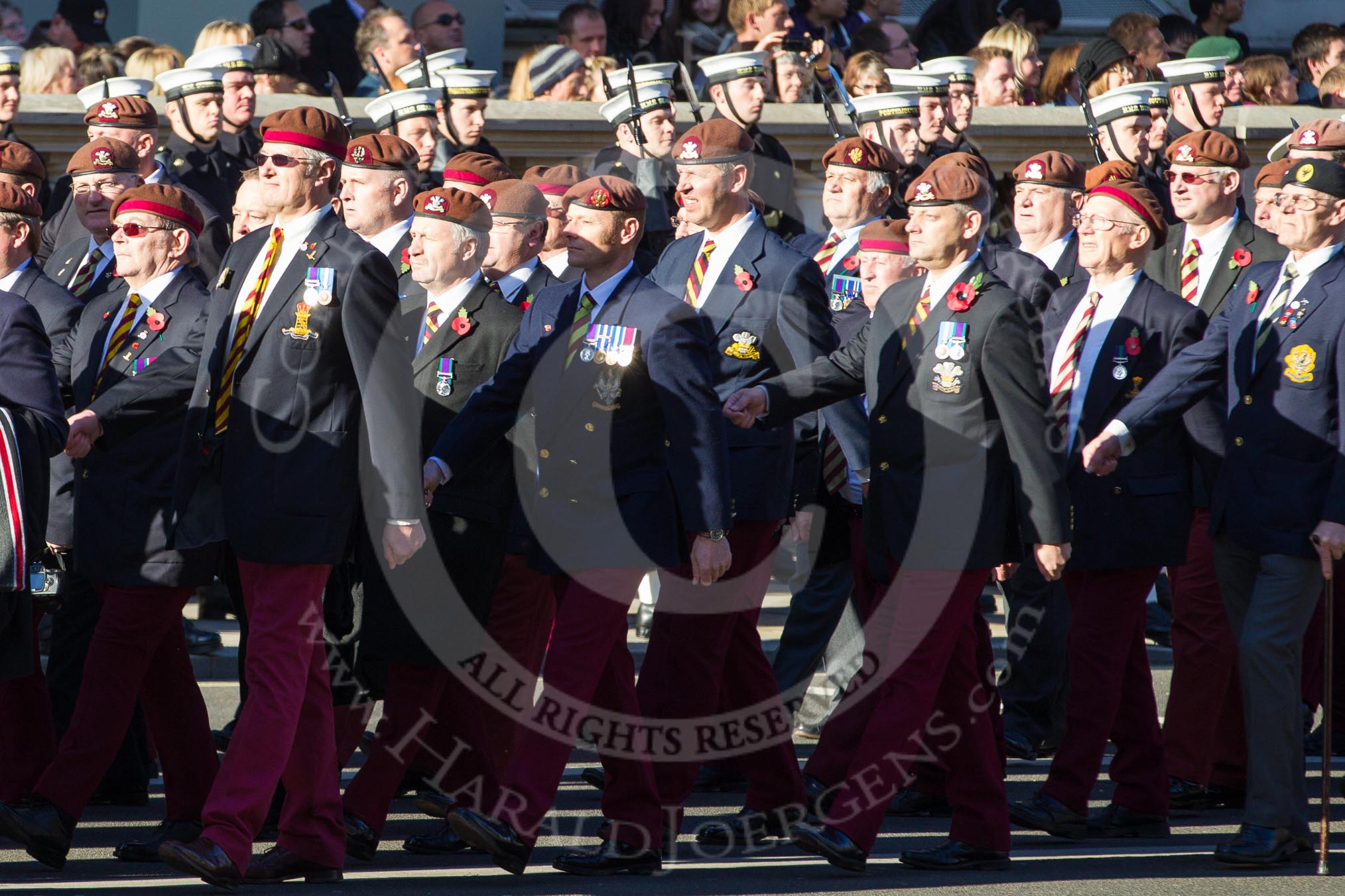 Remembrance Sunday 2012 Cenotaph March Past: Group B12 - Kings Royal Hussars Regimental Association..
Whitehall, Cenotaph,
London SW1,

United Kingdom,
on 11 November 2012 at 11:56, image #888