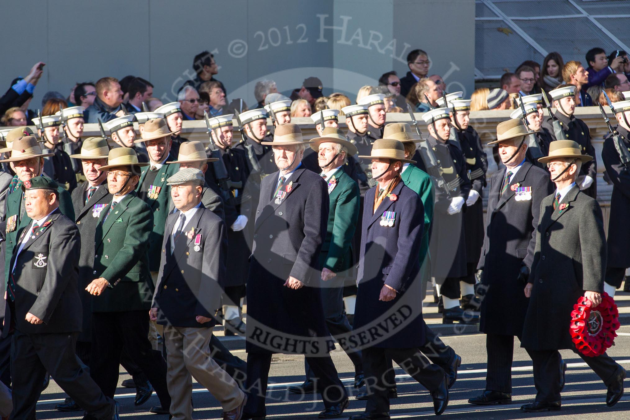 Remembrance Sunday 2012 Cenotaph March Past: Group B13 - Gurkha Brigade Association..
Whitehall, Cenotaph,
London SW1,

United Kingdom,
on 11 November 2012 at 11:57, image #898