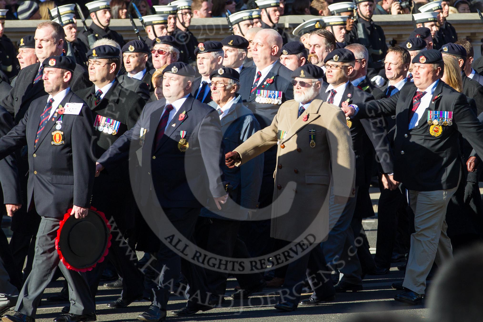 Remembrance Sunday 2012 Cenotaph March Past: Group B27 - Royal Engineers Bomb Disposal Association..
Whitehall, Cenotaph,
London SW1,

United Kingdom,
on 11 November 2012 at 11:59, image #993