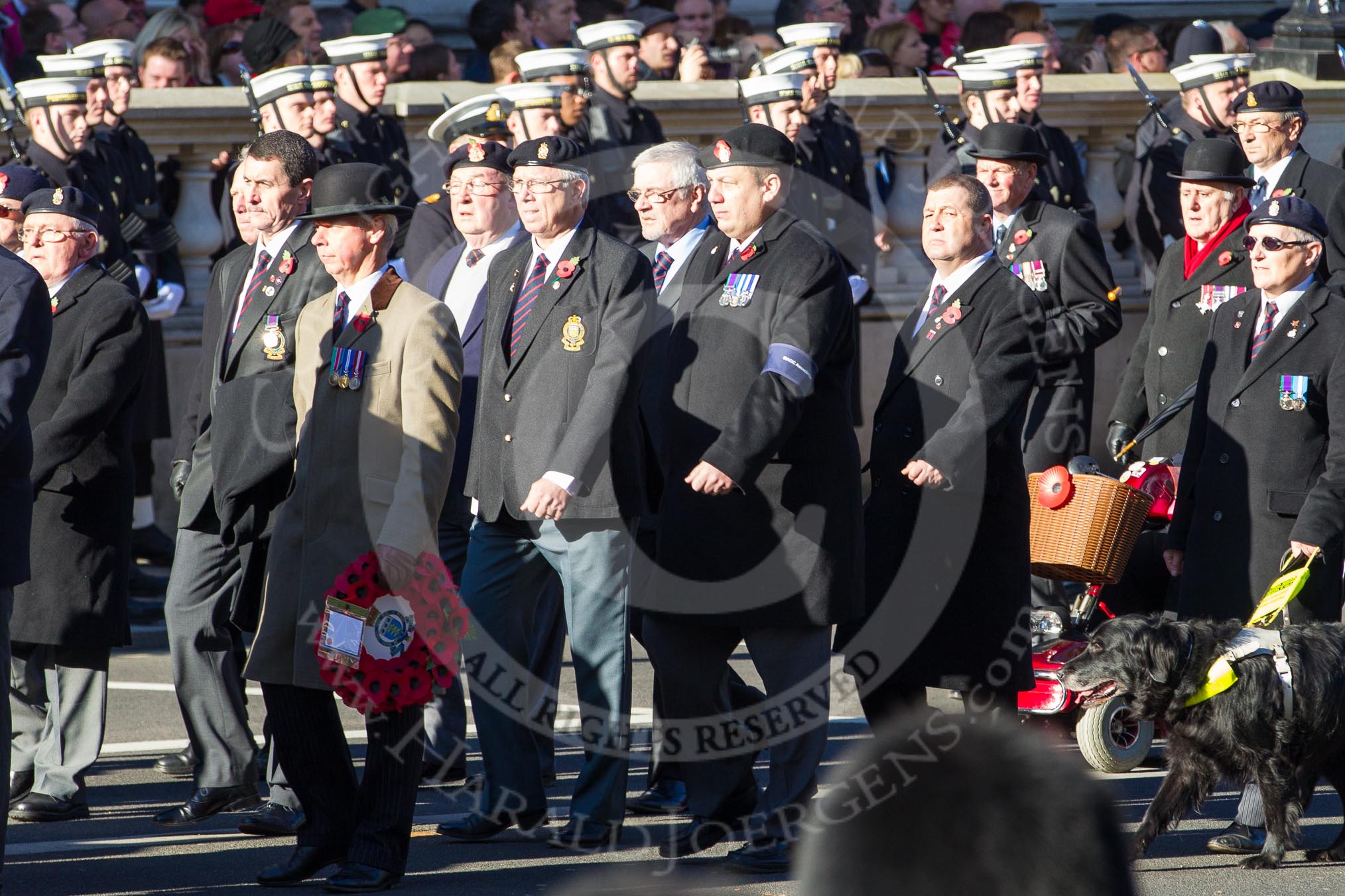 Remembrance Sunday 2012 Cenotaph March Past: Group B31 - Royal Army Service Corps & Royal Corps of Transport Association and B32 - RAOC Association..
Whitehall, Cenotaph,
London SW1,

United Kingdom,
on 11 November 2012 at 11:59, image #1022