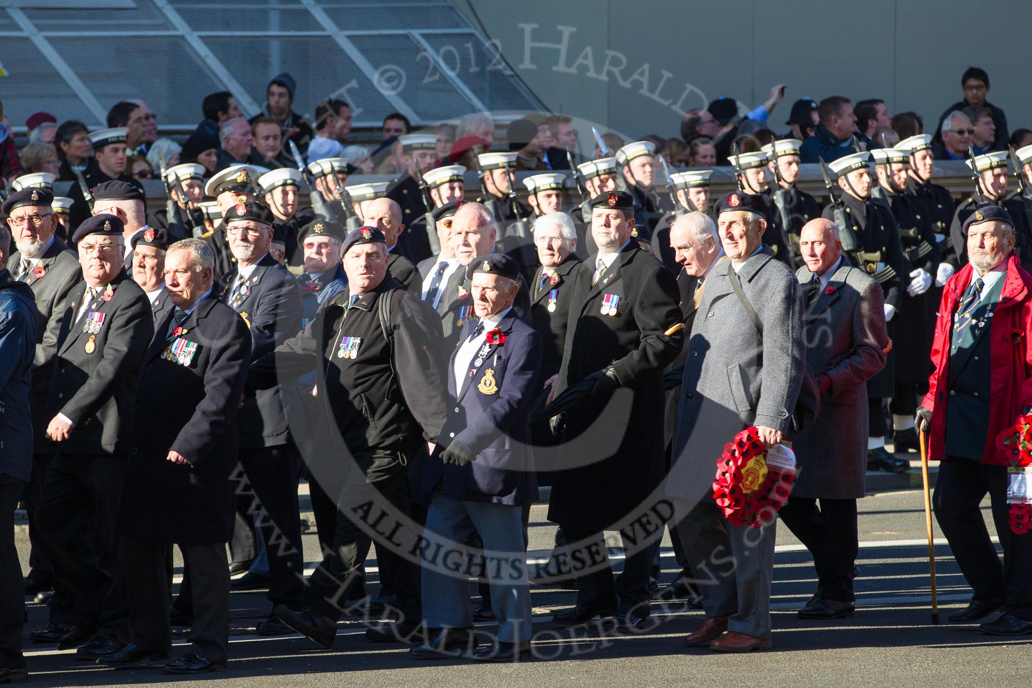 Remembrance Sunday 2012 Cenotaph March Past: Group B33 - Army Catering Corps Association..
Whitehall, Cenotaph,
London SW1,

United Kingdom,
on 11 November 2012 at 12:00, image #1030