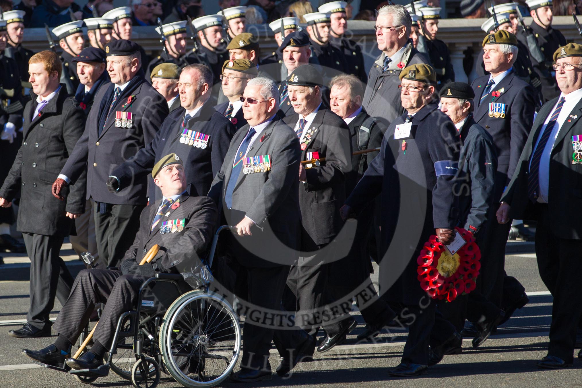 Remembrance Sunday 2012 Cenotaph March Past: Group B34 - Royal Pioneer Corps Association..
Whitehall, Cenotaph,
London SW1,

United Kingdom,
on 11 November 2012 at 12:00, image #1035