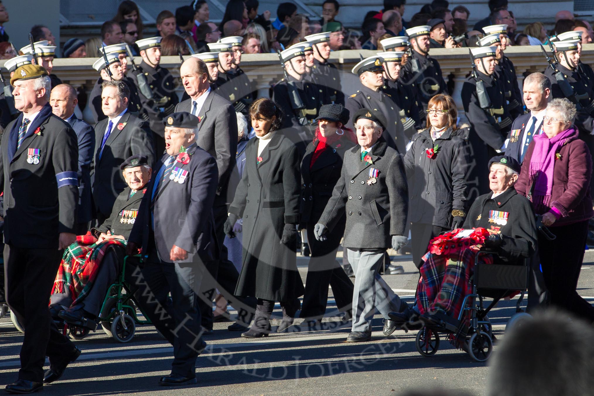 Remembrance Sunday 2012 Cenotaph March Past: Group B34 - Royal Pioneer Corps Association and B35 - Reconnaissance Corps ..
Whitehall, Cenotaph,
London SW1,

United Kingdom,
on 11 November 2012 at 12:00, image #1038