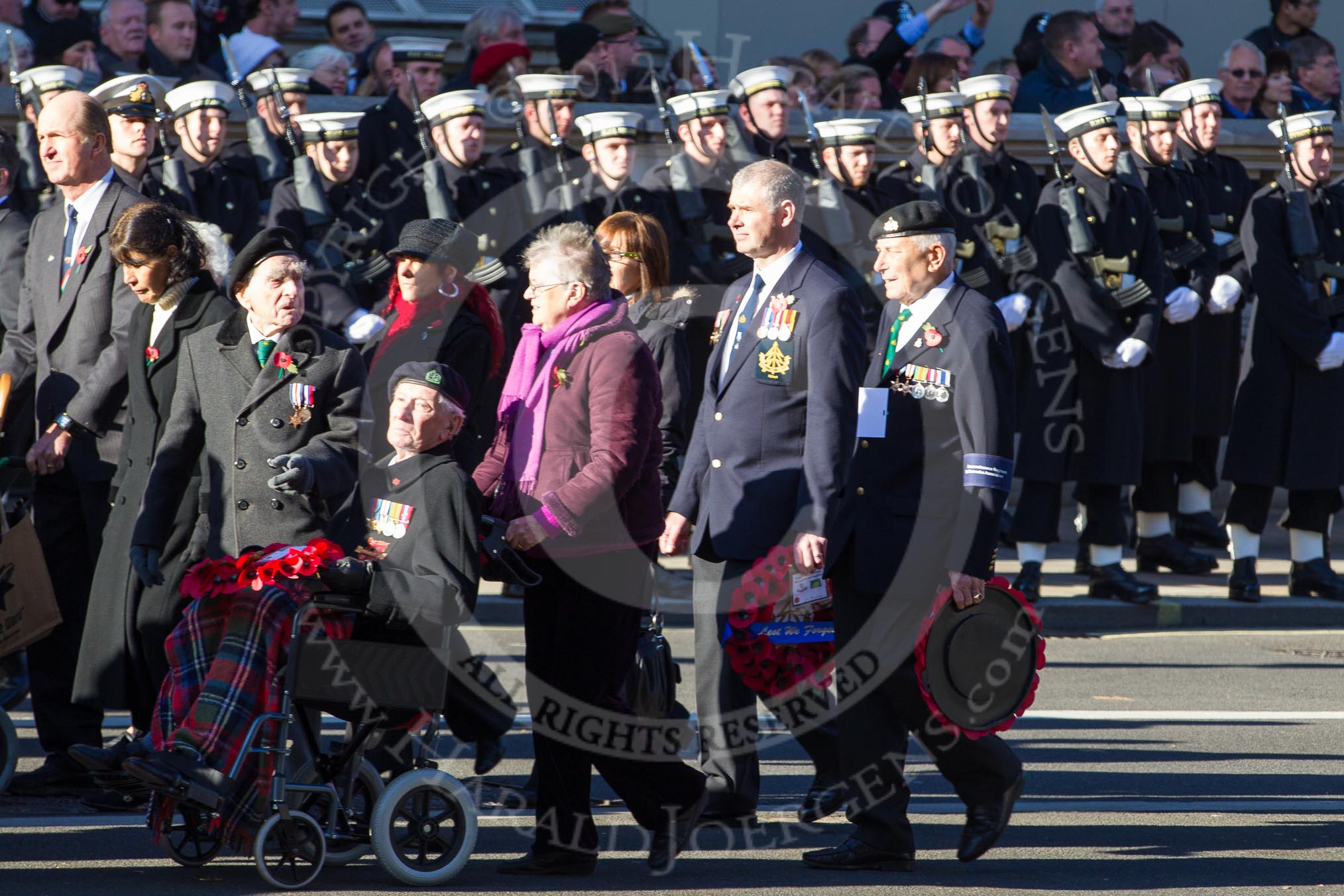 Remembrance Sunday 2012 Cenotaph March Past: Group B34 - Royal Pioneer Corps Association and B35 - Reconnaissance Corps ..
Whitehall, Cenotaph,
London SW1,

United Kingdom,
on 11 November 2012 at 12:00, image #1041