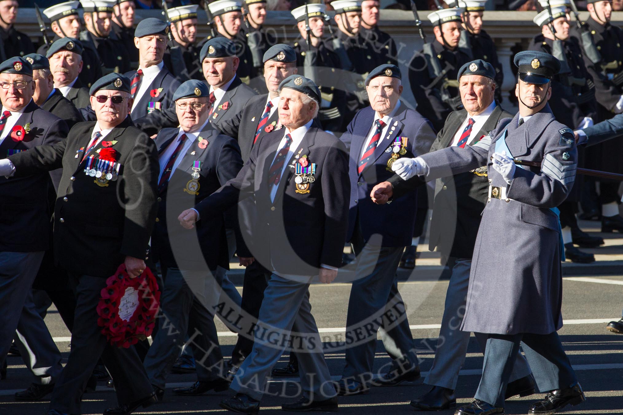 Remembrance Sunday 2012 Cenotaph March Past: Group C2 - Royal Air Force Regiment Association..
Whitehall, Cenotaph,
London SW1,

United Kingdom,
on 11 November 2012 at 12:00, image #1057