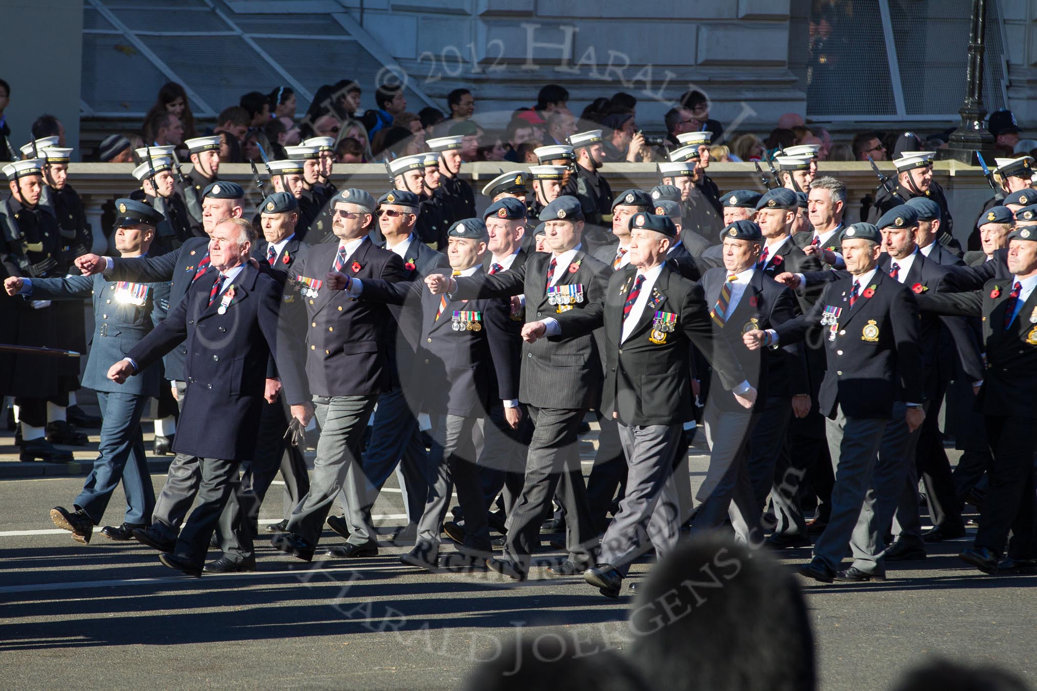 Remembrance Sunday 2012 Cenotaph March Past: Group C2 - Royal Air Force Regiment Association..
Whitehall, Cenotaph,
London SW1,

United Kingdom,
on 11 November 2012 at 12:00, image #1059