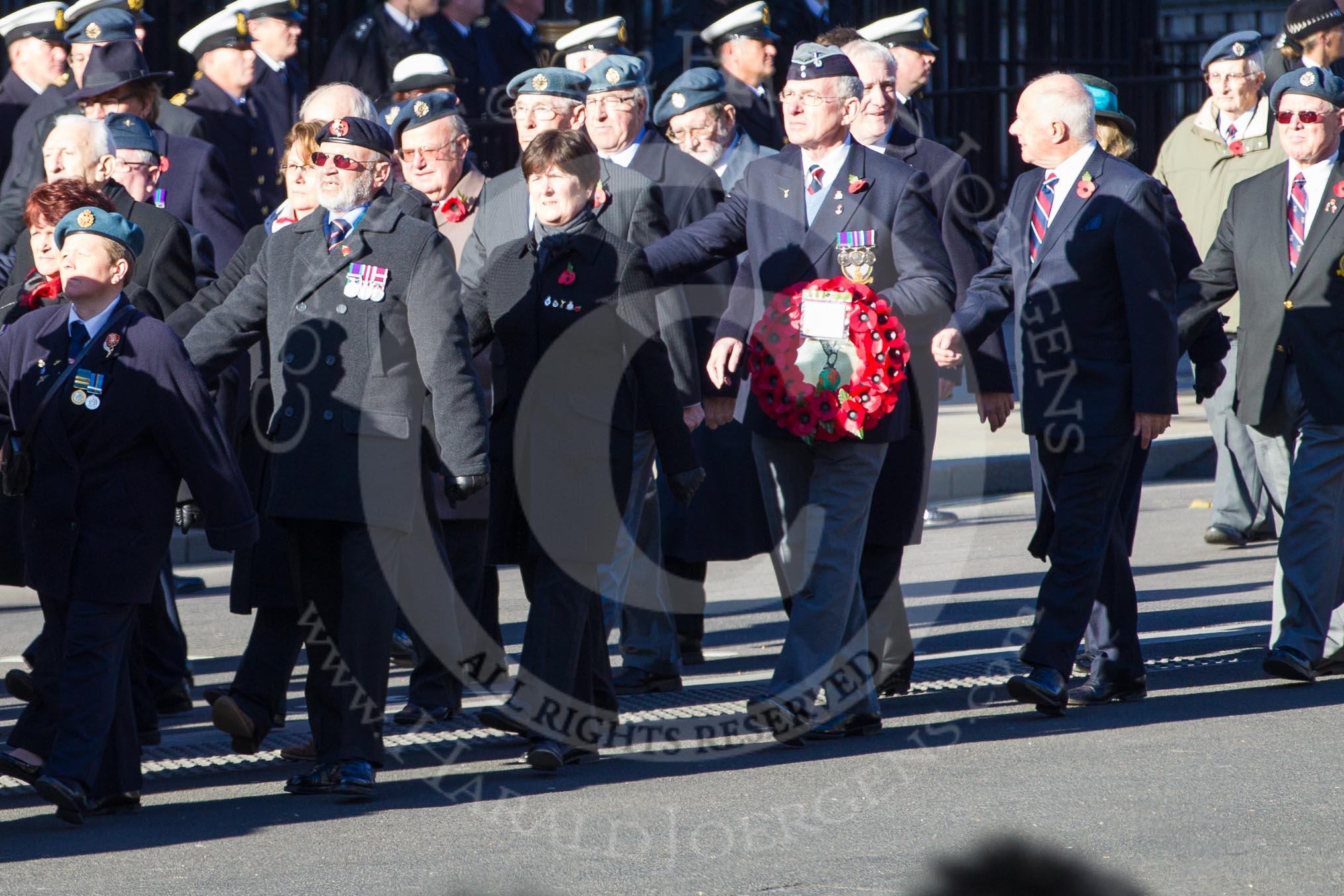 Remembrance Sunday 2012 Cenotaph March Past: Group C3 - Royal Air Forces Association..
Whitehall, Cenotaph,
London SW1,

United Kingdom,
on 11 November 2012 at 12:01, image #1081