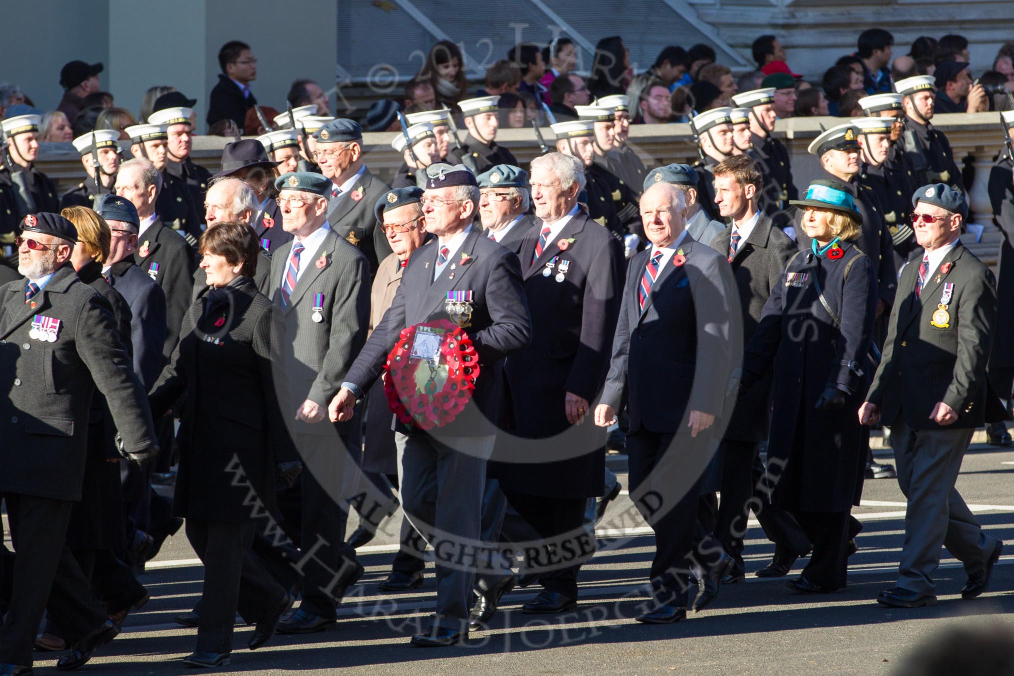 Remembrance Sunday 2012 Cenotaph March Past: Group C3 - Royal Air Forces Association..
Whitehall, Cenotaph,
London SW1,

United Kingdom,
on 11 November 2012 at 12:01, image #1089