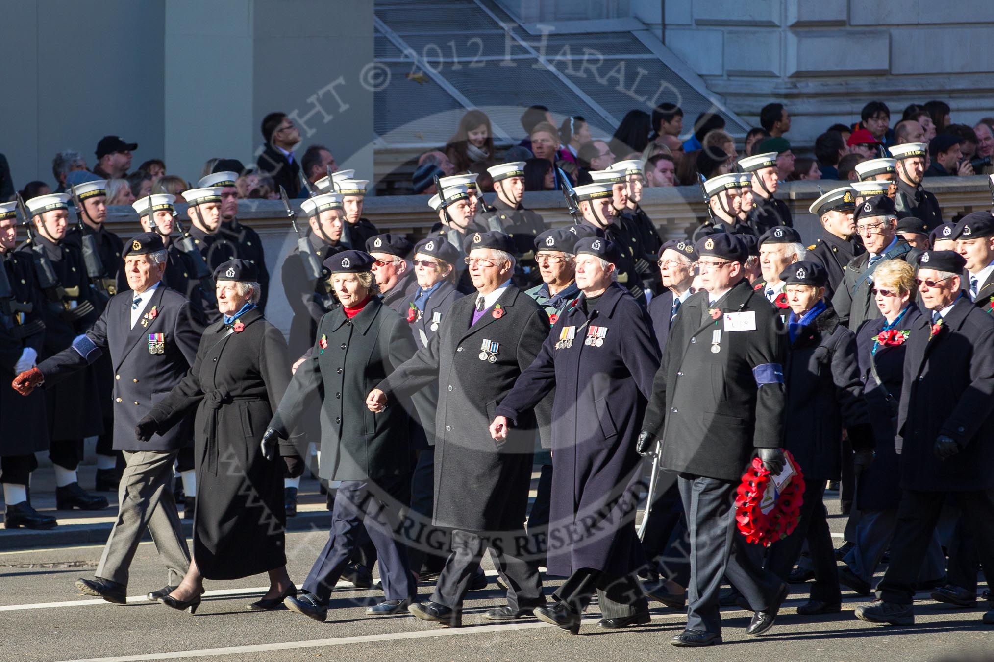 Remembrance Sunday 2012 Cenotaph March Past: Group C15 - Royal Observer Corps Association..
Whitehall, Cenotaph,
London SW1,

United Kingdom,
on 11 November 2012 at 12:03, image #1138