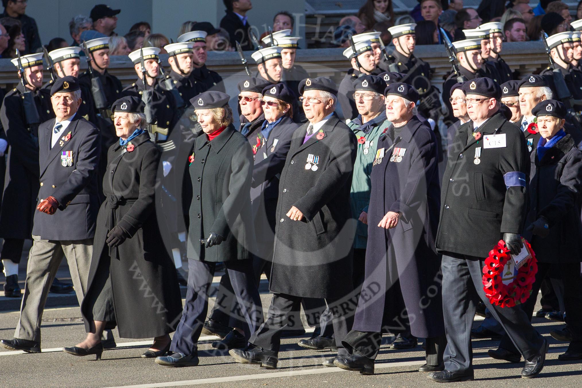 Remembrance Sunday 2012 Cenotaph March Past: Group C15 - Royal Observer Corps Association..
Whitehall, Cenotaph,
London SW1,

United Kingdom,
on 11 November 2012 at 12:03, image #1139