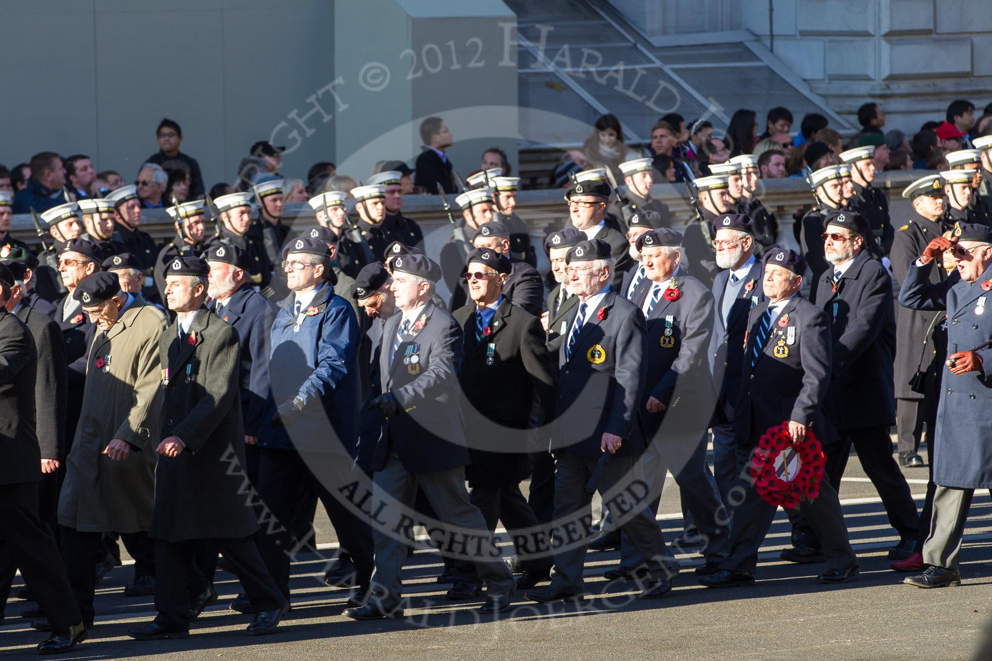 Remembrance Sunday 2012 Cenotaph March Past: Group C15 - Royal Observer Corps Association..
Whitehall, Cenotaph,
London SW1,

United Kingdom,
on 11 November 2012 at 12:03, image #1149