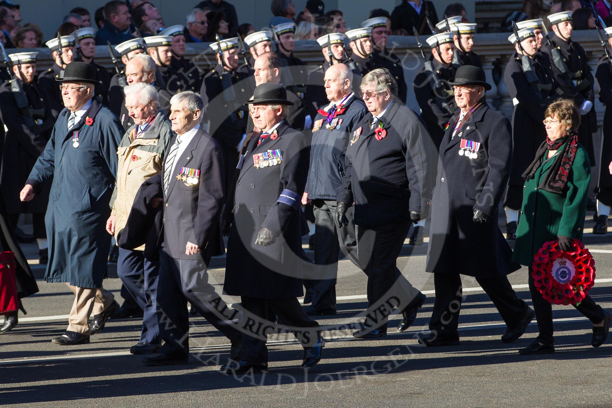 Remembrance Sunday 2012 Cenotaph March Past: Group C19 - 7 Squadron Association..
Whitehall, Cenotaph,
London SW1,

United Kingdom,
on 11 November 2012 at 12:03, image #1174