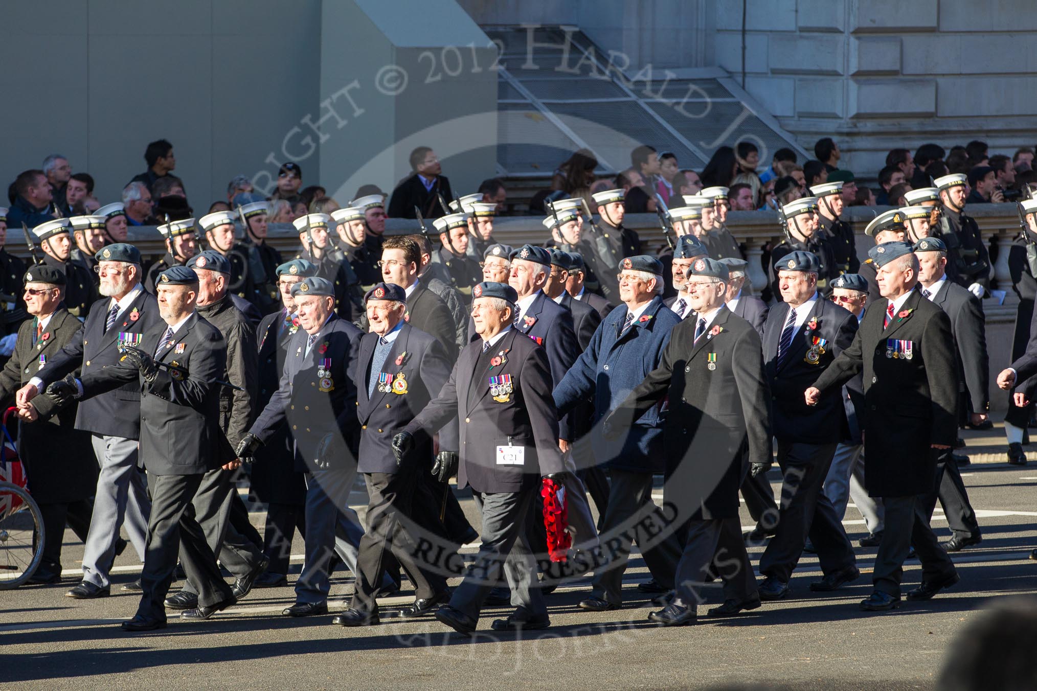 Remembrance Sunday 2012 Cenotaph March Past: Group C21 - Royal Air Force & Defence Fire Services Association..
Whitehall, Cenotaph,
London SW1,

United Kingdom,
on 11 November 2012 at 12:04, image #1186