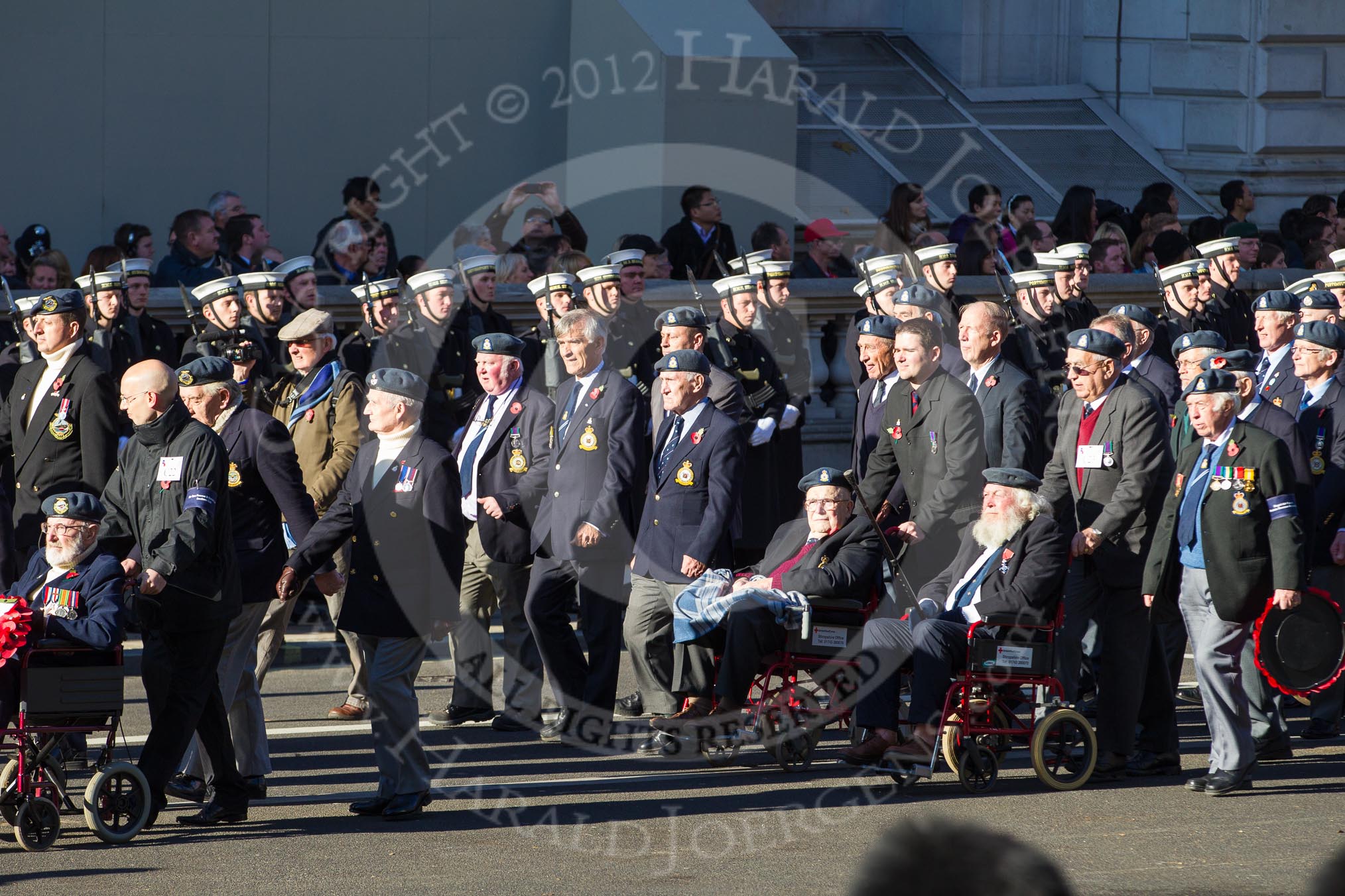 Remembrance Sunday 2012 Cenotaph March Past: Group C22 - Air Sea Rescue & Marine Craft Sections Club and C23 - Royal Air Force Mountain Rescue Association..
Whitehall, Cenotaph,
London SW1,

United Kingdom,
on 11 November 2012 at 12:04, image #1193