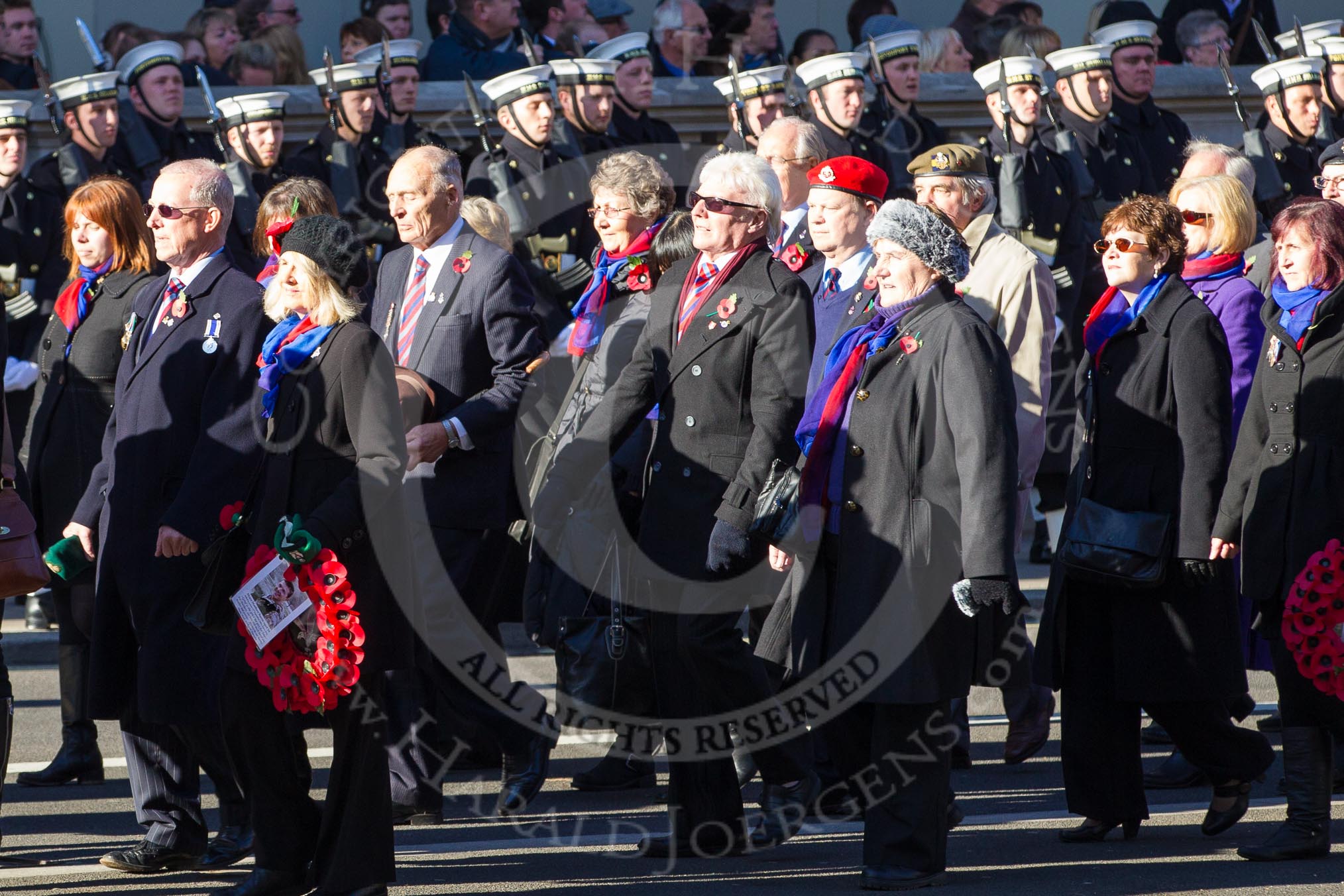 Remembrance Sunday 2012 Cenotaph March Past: Group D2 - SSAFA Forces Help..
Whitehall, Cenotaph,
London SW1,

United Kingdom,
on 11 November 2012 at 12:05, image #1235