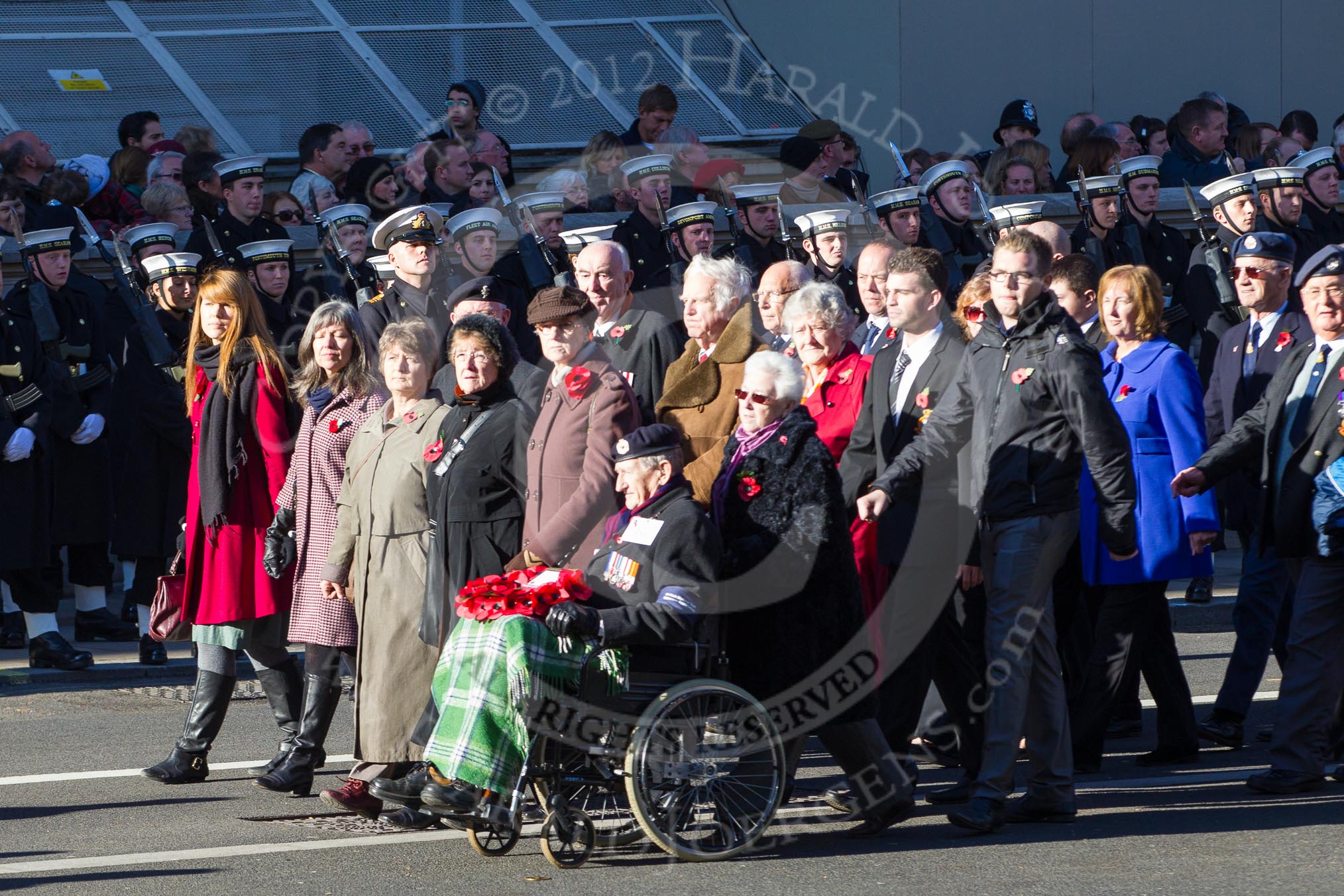 Remembrance Sunday 2012 Cenotaph March Past: Group D5 - British Nuclear Test Veterans Association..
Whitehall, Cenotaph,
London SW1,

United Kingdom,
on 11 November 2012 at 12:05, image #1251