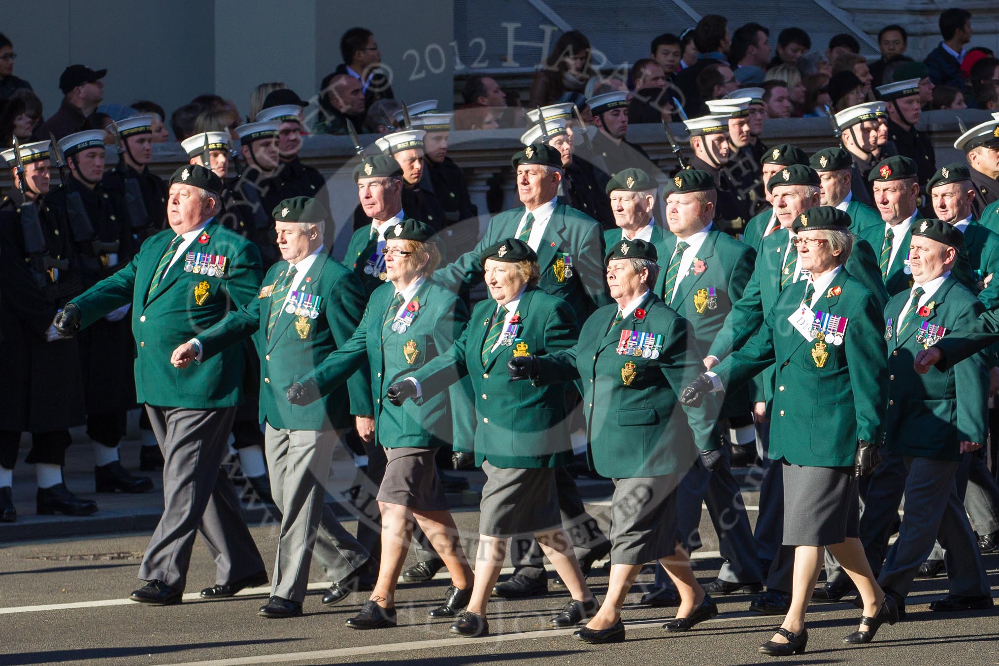 Remembrance Sunday 2012 Cenotaph March Past: Group 19 - Ulster Defence Regiment..
Whitehall, Cenotaph,
London SW1,

United Kingdom,
on 11 November 2012 at 12:08, image #1380