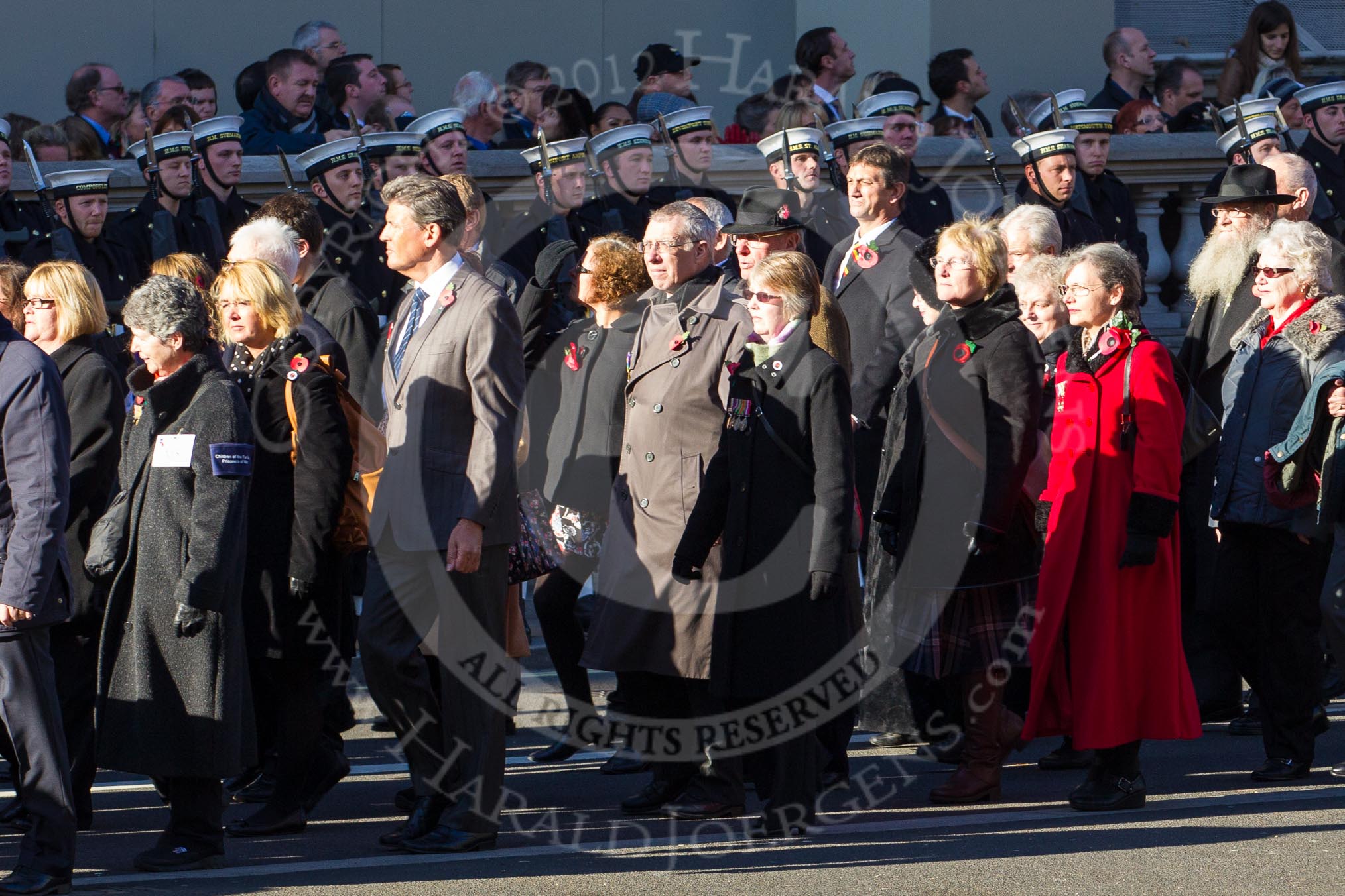 Remembrance Sunday 2012 Cenotaph March Past: Group M5  - Children of the Far East Prisoners of War..
Whitehall, Cenotaph,
London SW1,

United Kingdom,
on 11 November 2012 at 12:09, image #1453