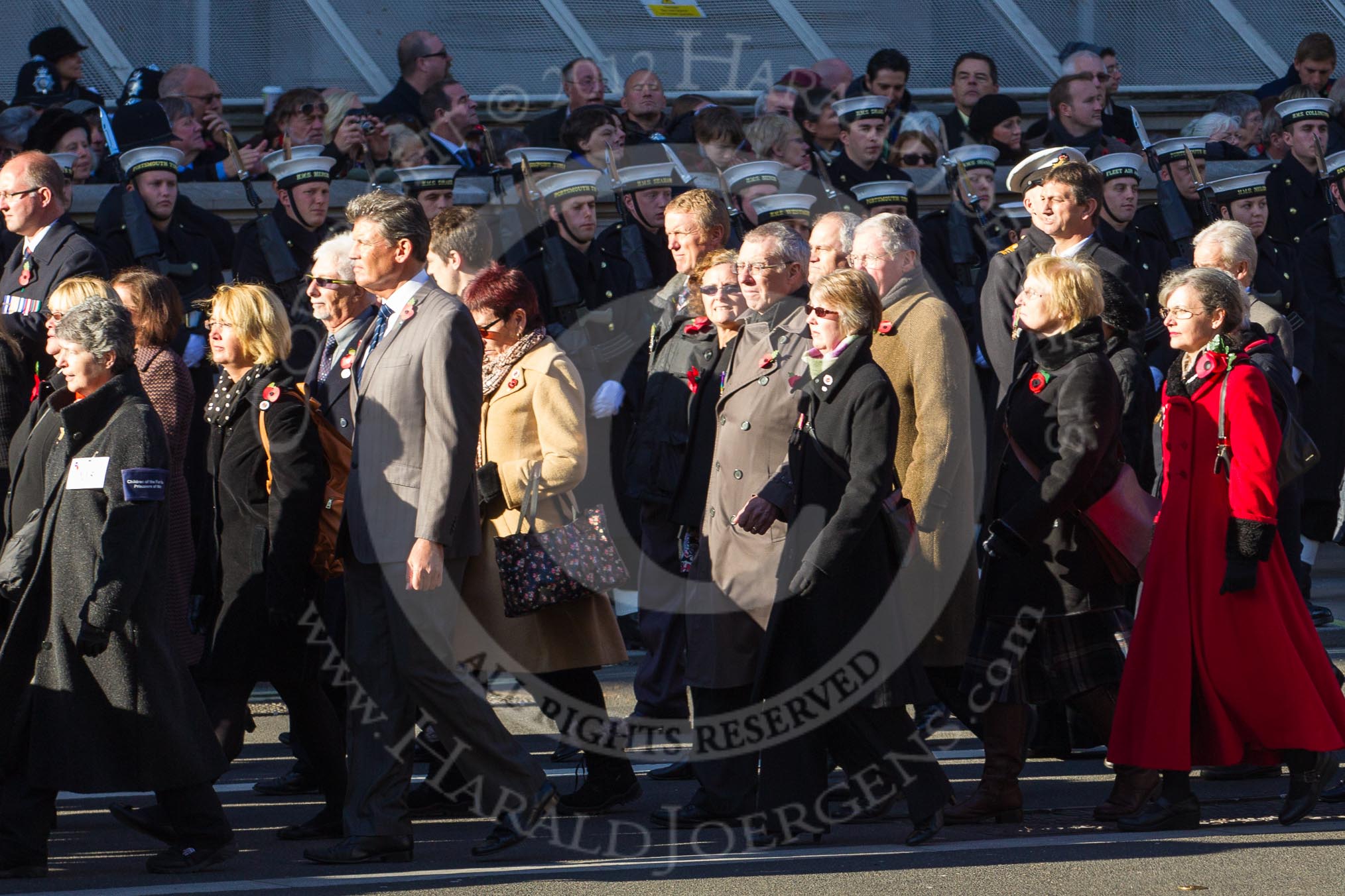 Remembrance Sunday 2012 Cenotaph March Past: Group M5  - Children of the Far East Prisoners of War..
Whitehall, Cenotaph,
London SW1,

United Kingdom,
on 11 November 2012 at 12:09, image #1455