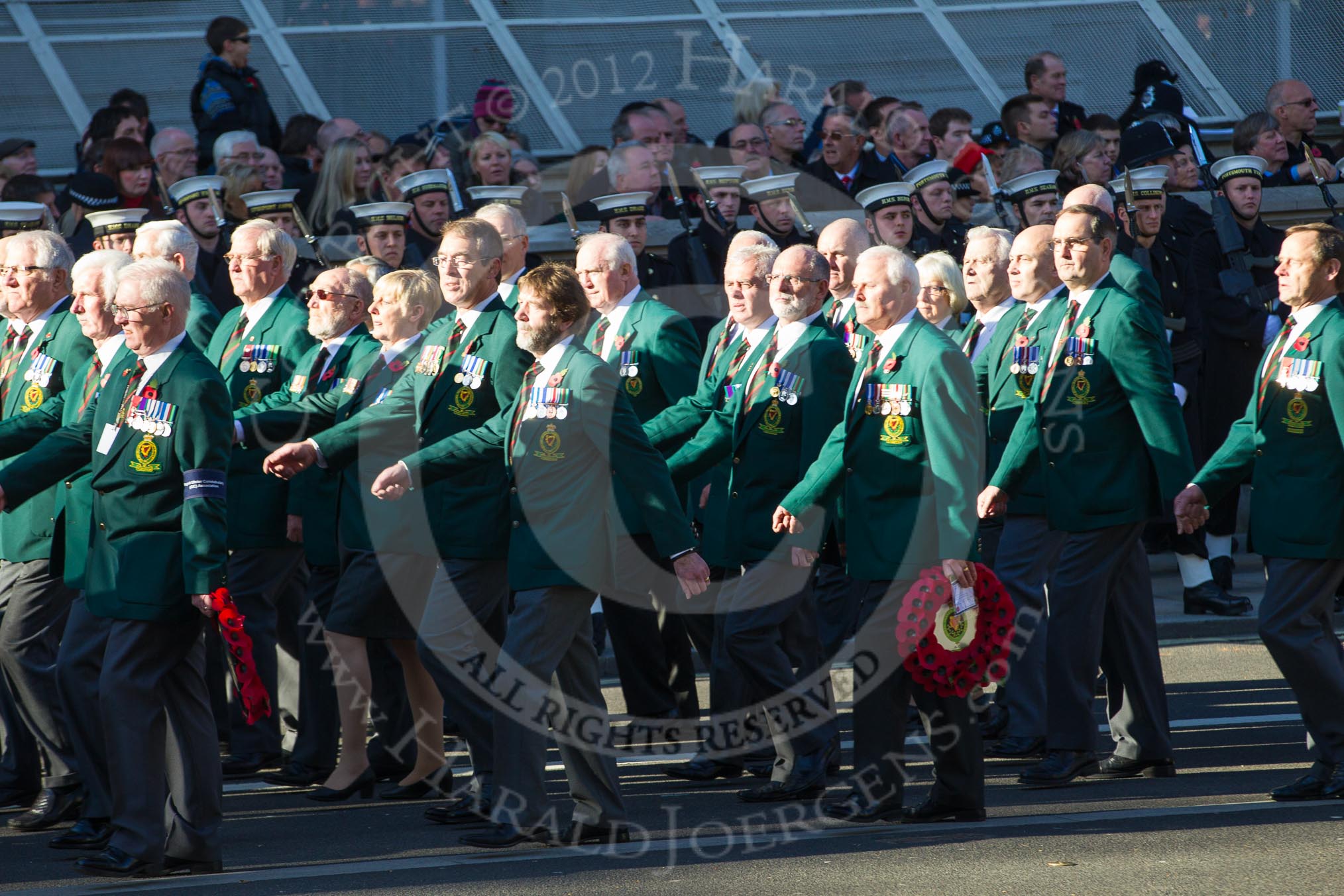 Remembrance Sunday 2012 Cenotaph March Past: Group M19 - Royal Ulster Constabulary (GC) Association..
Whitehall, Cenotaph,
London SW1,

United Kingdom,
on 11 November 2012 at 12:12, image #1555