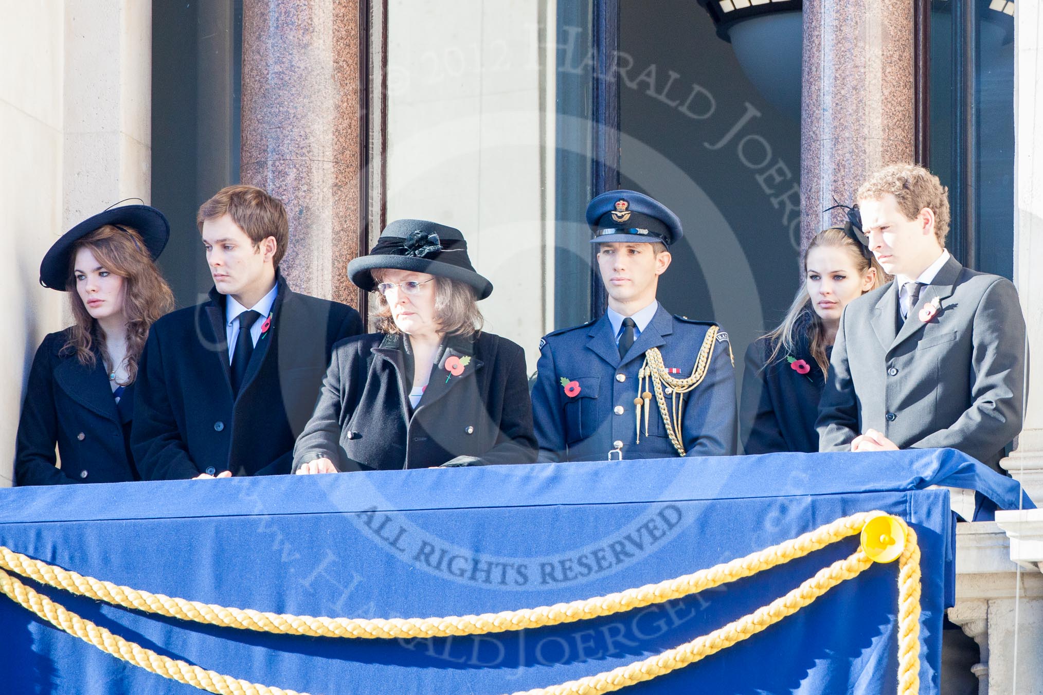 Guests on one of the balconies of the Foreign- and Commonwealth Office building.