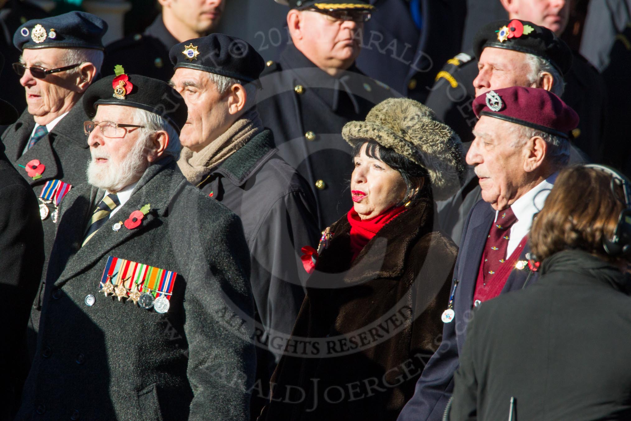 Remembrance Sunday Cenotaph March Past 2013: D26 - Association of Jewish Ex-Servicemen & Women..
Press stand opposite the Foreign Office building, Whitehall, London SW1,
London,
Greater London,
United Kingdom,
on 10 November 2013 at 11:41, image #210