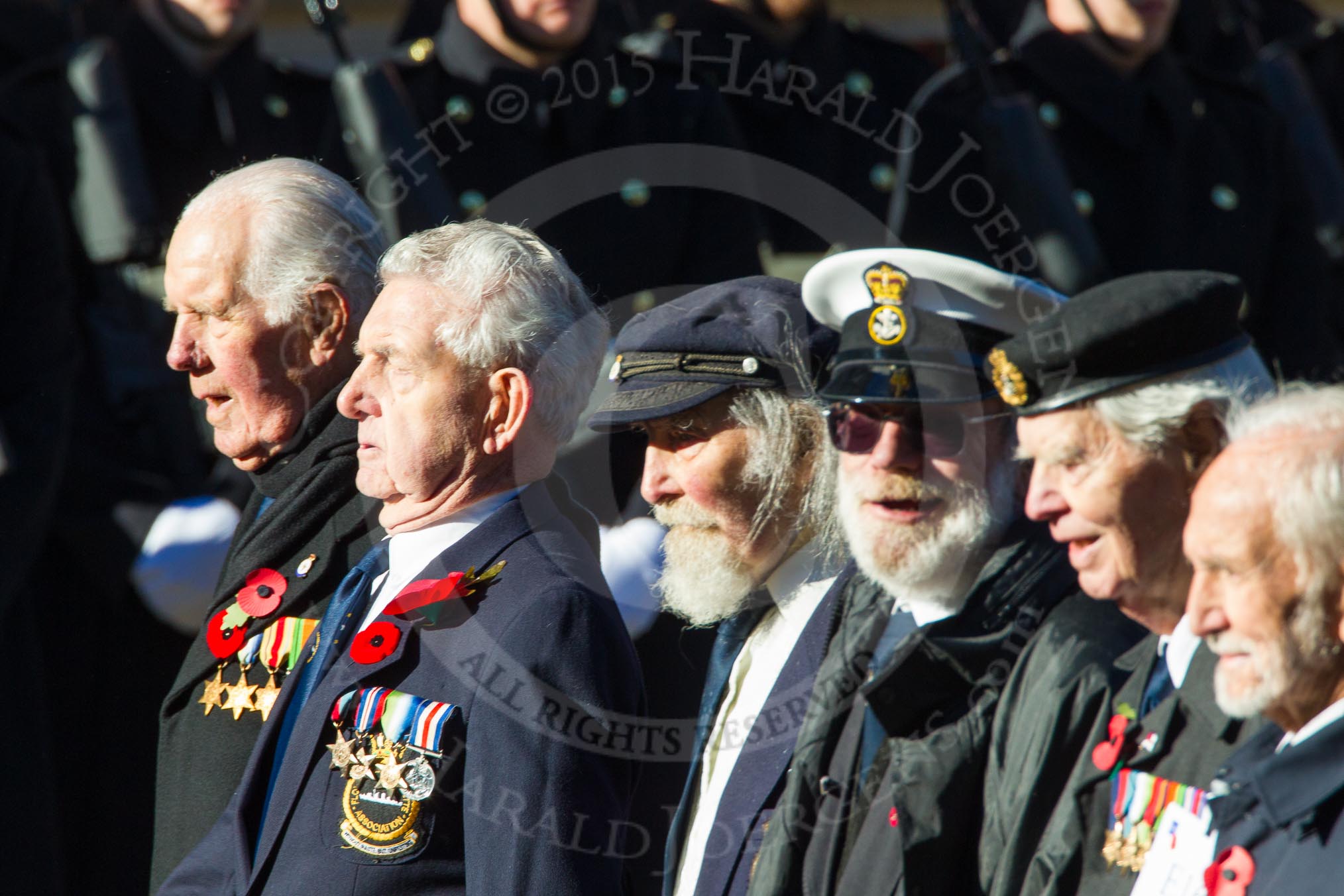 Remembrance Sunday Cenotaph March Past 2013: E16 - Flower Class Corvette Association..
Press stand opposite the Foreign Office building, Whitehall, London SW1,
London,
Greater London,
United Kingdom,
on 10 November 2013 at 11:46, image #479