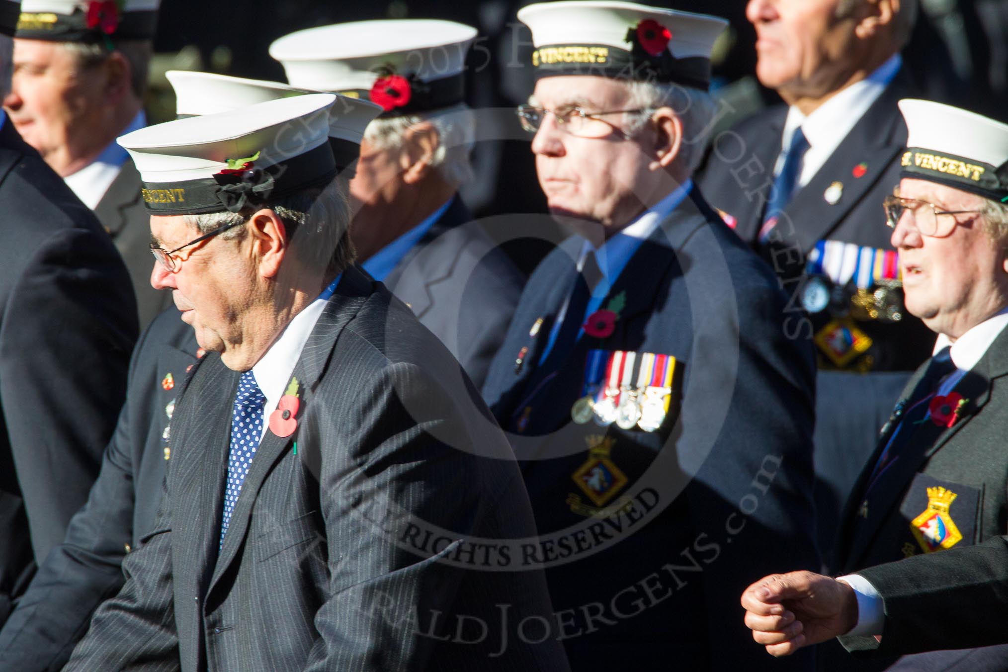 Remembrance Sunday Cenotaph March Past 2013: E23 - HMS St Vincent Association..
Press stand opposite the Foreign Office building, Whitehall, London SW1,
London,
Greater London,
United Kingdom,
on 10 November 2013 at 11:47, image #528