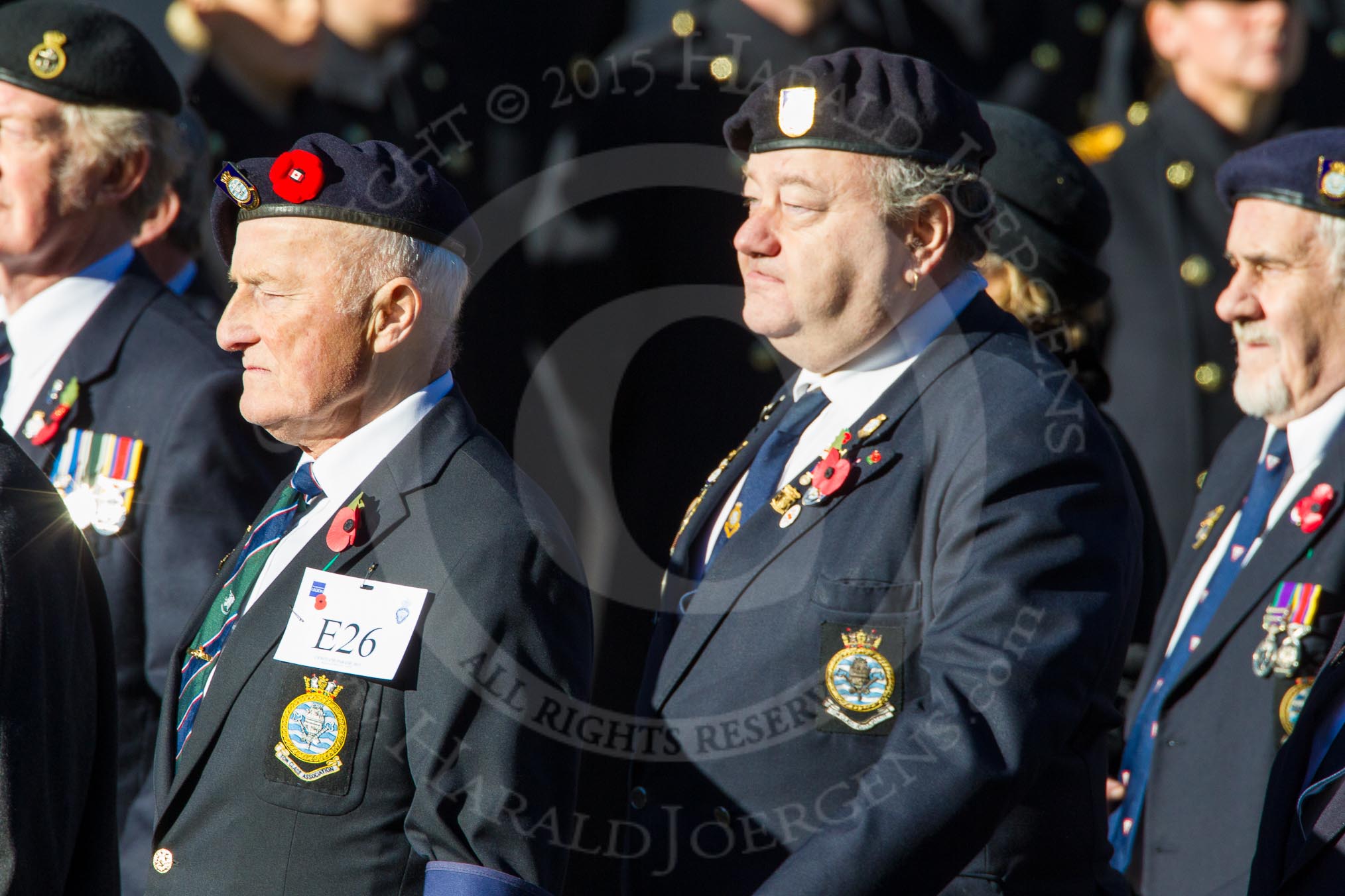 Remembrance Sunday Cenotaph March Past 2013: E26 - Ton Class Association..
Press stand opposite the Foreign Office building, Whitehall, London SW1,
London,
Greater London,
United Kingdom,
on 10 November 2013 at 11:47, image #553