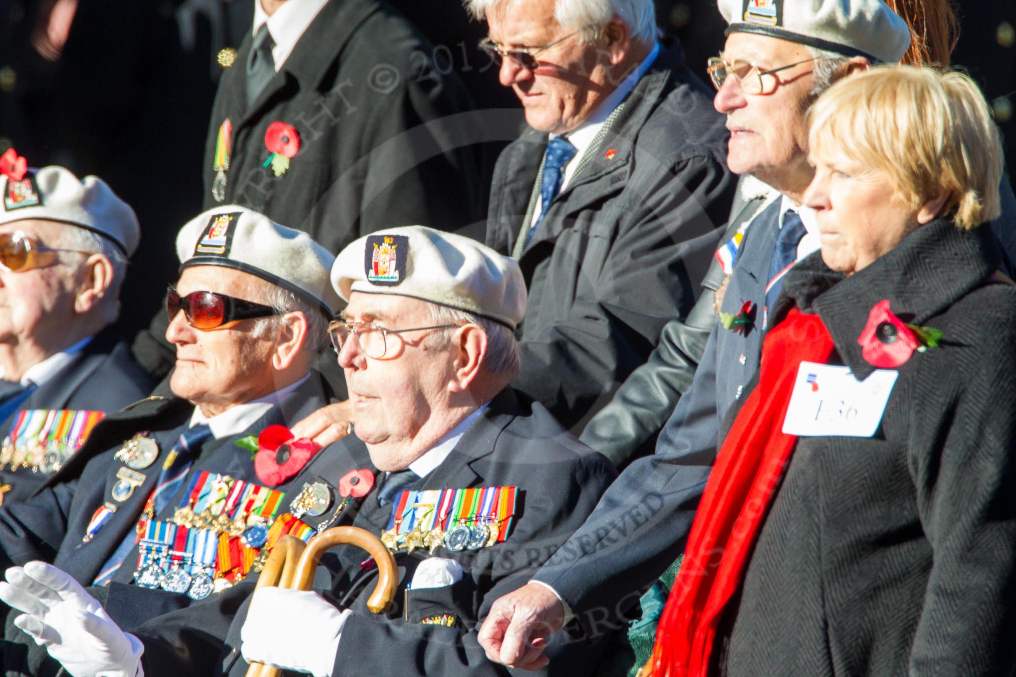 Remembrance Sunday Cenotaph March Past 2013: E36 - Russian Convoy Club..
Press stand opposite the Foreign Office building, Whitehall, London SW1,
London,
Greater London,
United Kingdom,
on 10 November 2013 at 11:48, image #663