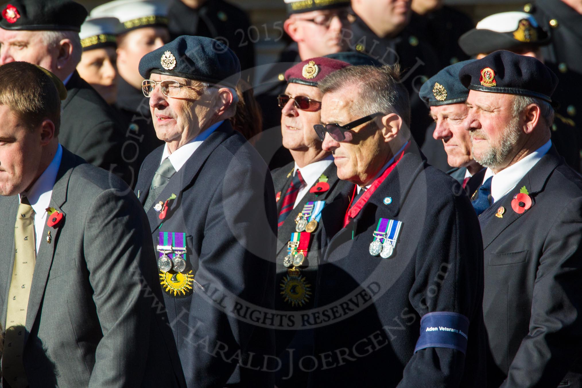 Remembrance Sunday Cenotaph March Past 2013: F16 - Aden Veterans Association..
Press stand opposite the Foreign Office building, Whitehall, London SW1,
London,
Greater London,
United Kingdom,
on 10 November 2013 at 11:52, image #886