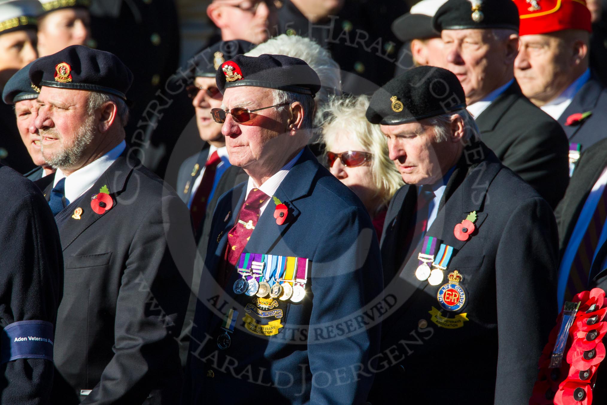 Remembrance Sunday Cenotaph March Past 2013: F16 - Aden Veterans Association..
Press stand opposite the Foreign Office building, Whitehall, London SW1,
London,
Greater London,
United Kingdom,
on 10 November 2013 at 11:52, image #888