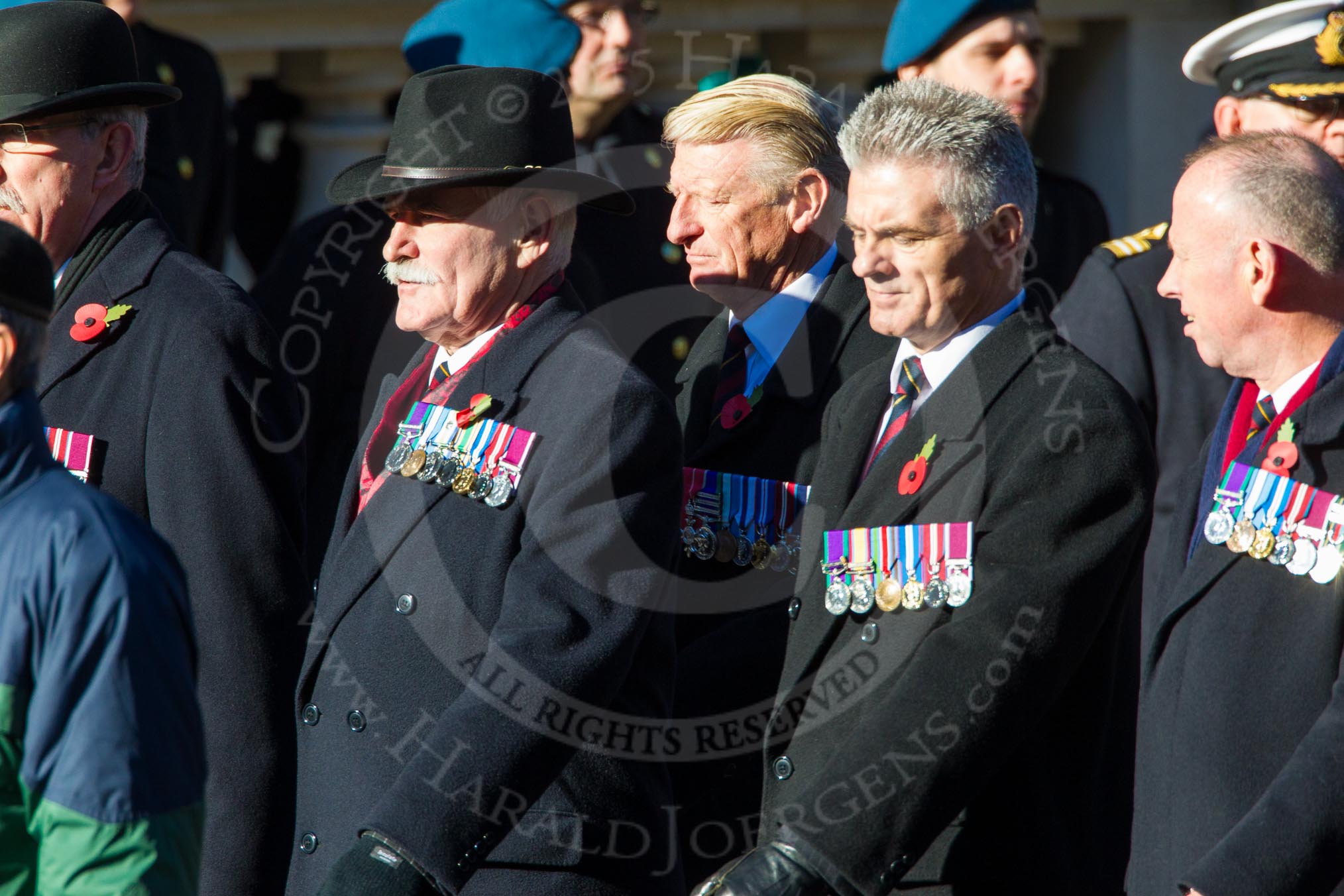 Remembrance Sunday Cenotaph March Past 2013: F19 - Queen's Bodyguard of The Yeoman of The Guard..
Press stand opposite the Foreign Office building, Whitehall, London SW1,
London,
Greater London,
United Kingdom,
on 10 November 2013 at 11:53, image #941