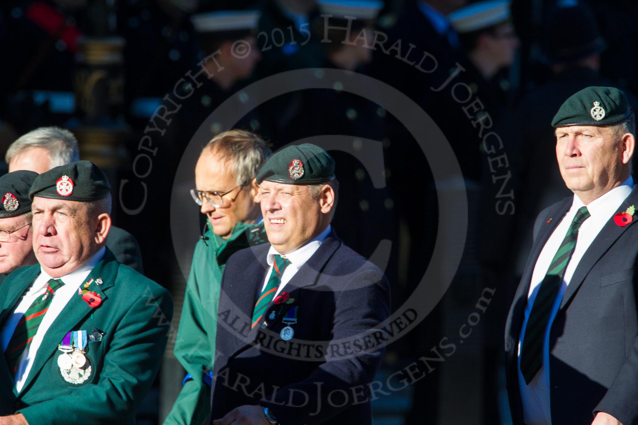 Remembrance Sunday Cenotaph March Past 2013: A16 - Royal Green Jackets Association..
Press stand opposite the Foreign Office building, Whitehall, London SW1,
London,
Greater London,
United Kingdom,
on 10 November 2013 at 11:56, image #1150