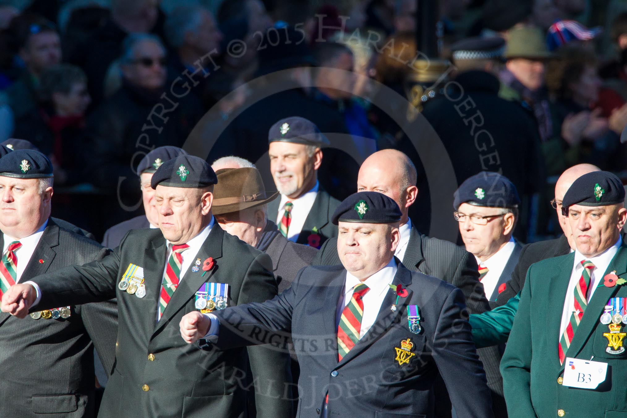 Remembrance Sunday Cenotaph March Past 2013: B3 - Royal Dragoon Guards..
Press stand opposite the Foreign Office building, Whitehall, London SW1,
London,
Greater London,
United Kingdom,
on 10 November 2013 at 11:59, image #1314