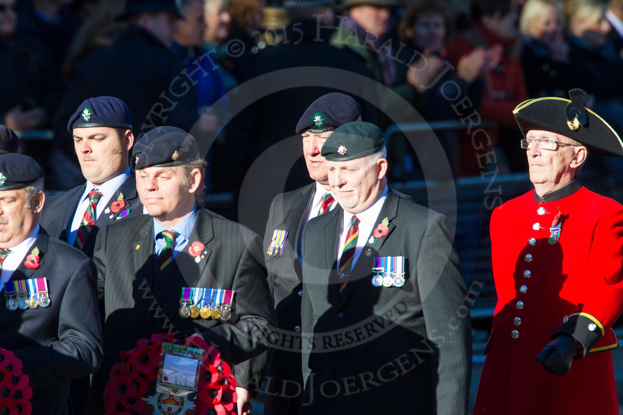 Remembrance Sunday Cenotaph March Past 2013: B3 - Royal Dragoon Guards..
Press stand opposite the Foreign Office building, Whitehall, London SW1,
London,
Greater London,
United Kingdom,
on 10 November 2013 at 11:59, image #1316