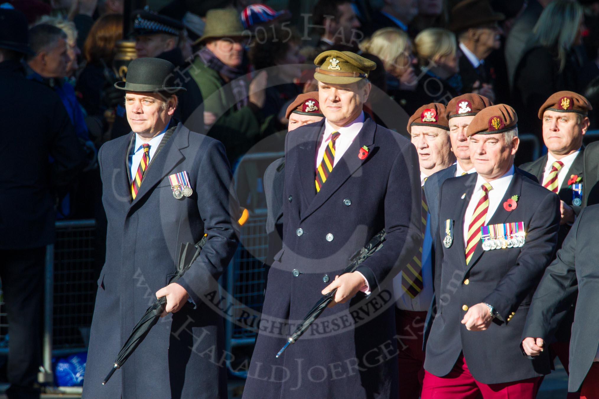 Remembrance Sunday Cenotaph March Past 2013: B4 - Queen's Royal Hussars (The Queen's Own & Royal Irish)..
Press stand opposite the Foreign Office building, Whitehall, London SW1,
London,
Greater London,
United Kingdom,
on 10 November 2013 at 11:59, image #1319